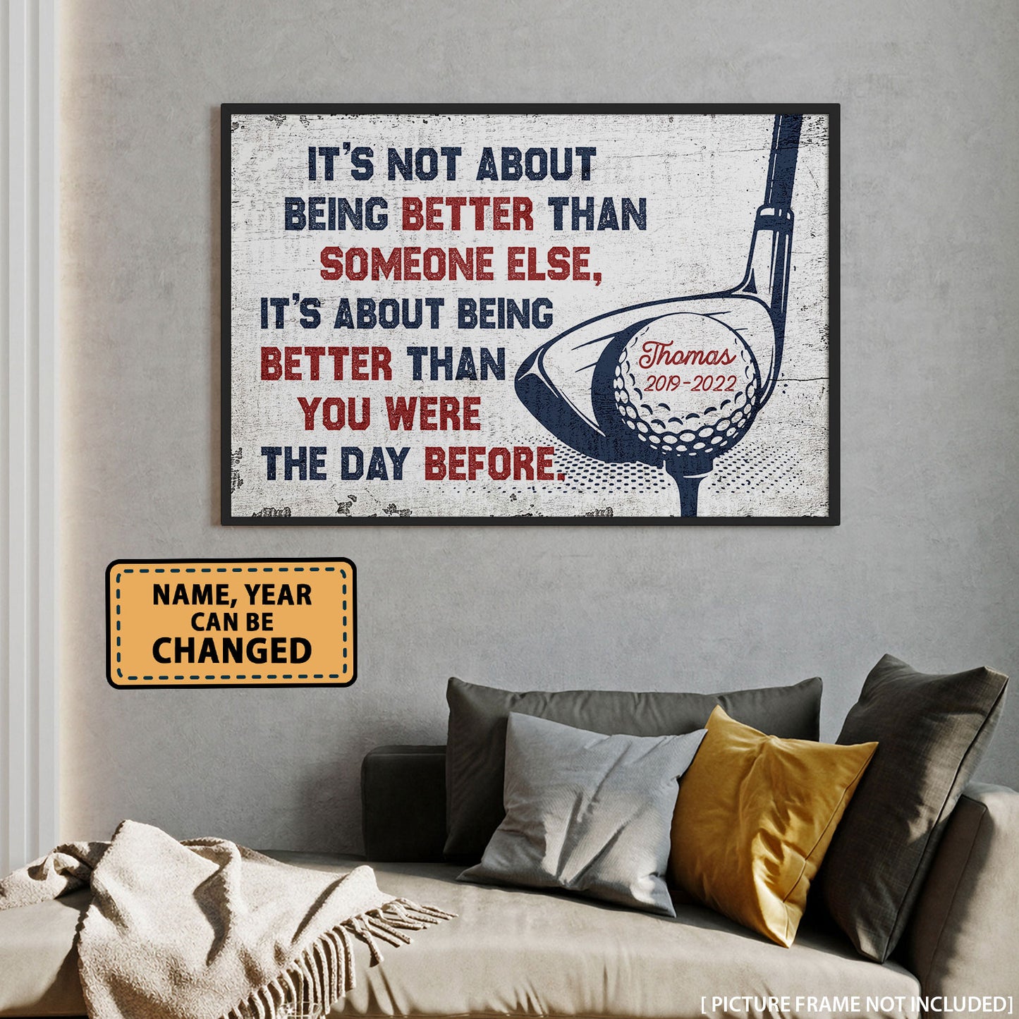 Golf It's Not About Better Than Someone Else Poster