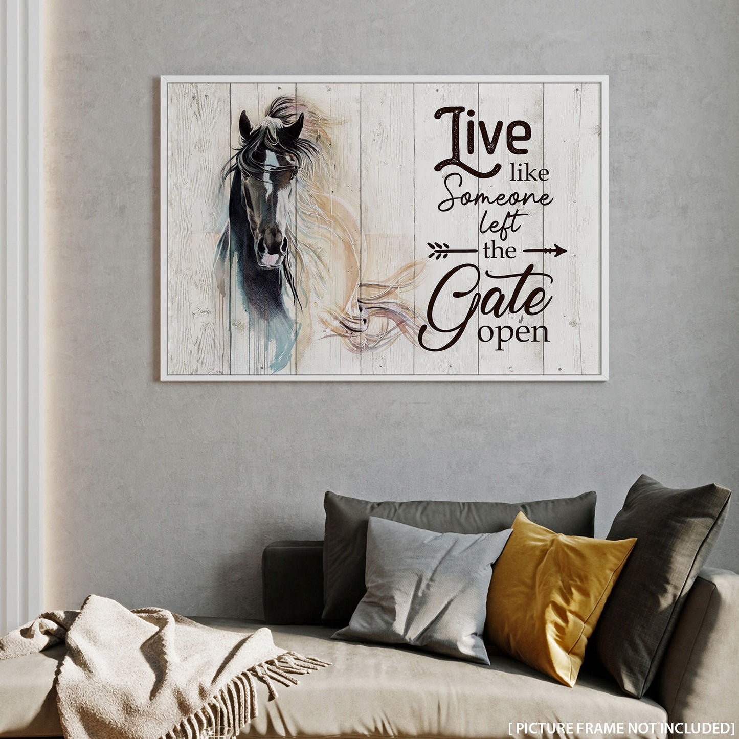Horse Live Like Someone Left The Gate Open Personalizedwitch Poster