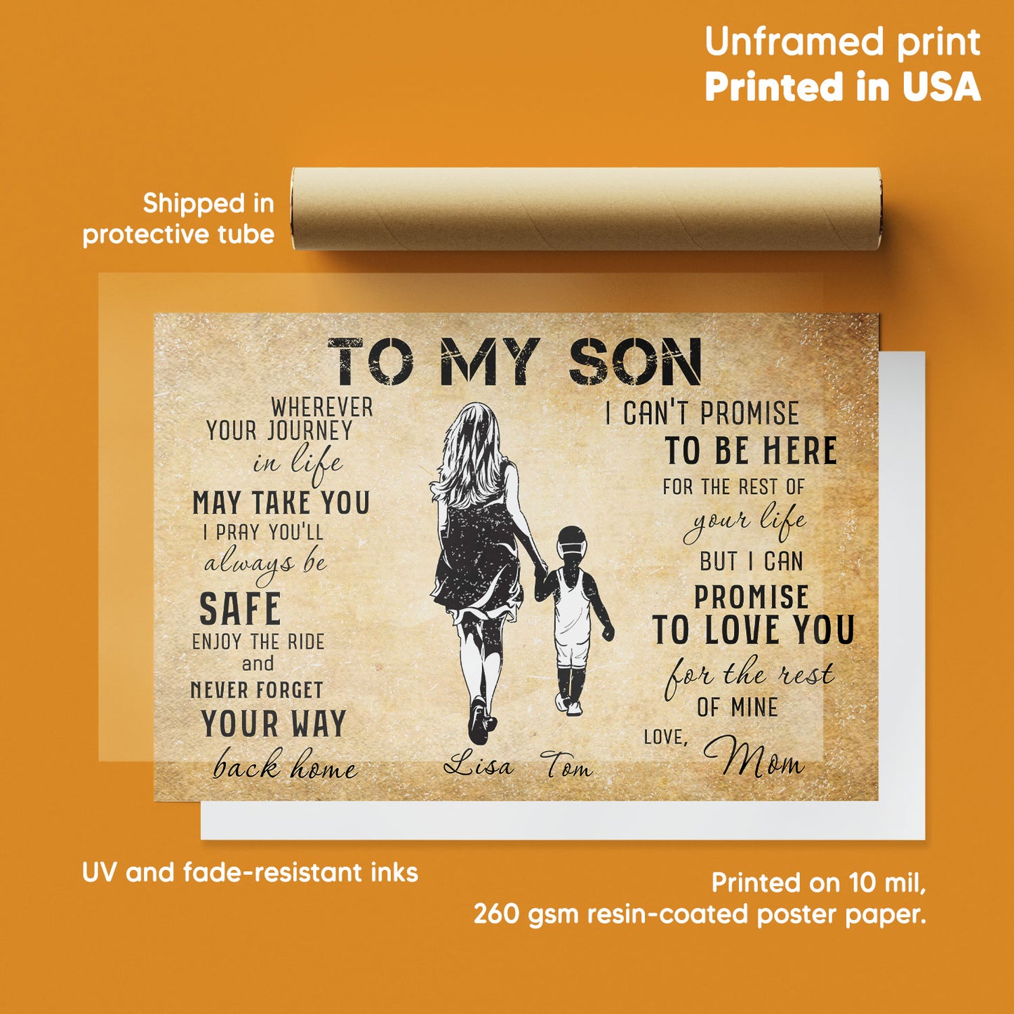 Wrestling To My Son I Can Promise To Love You Personalized Poster