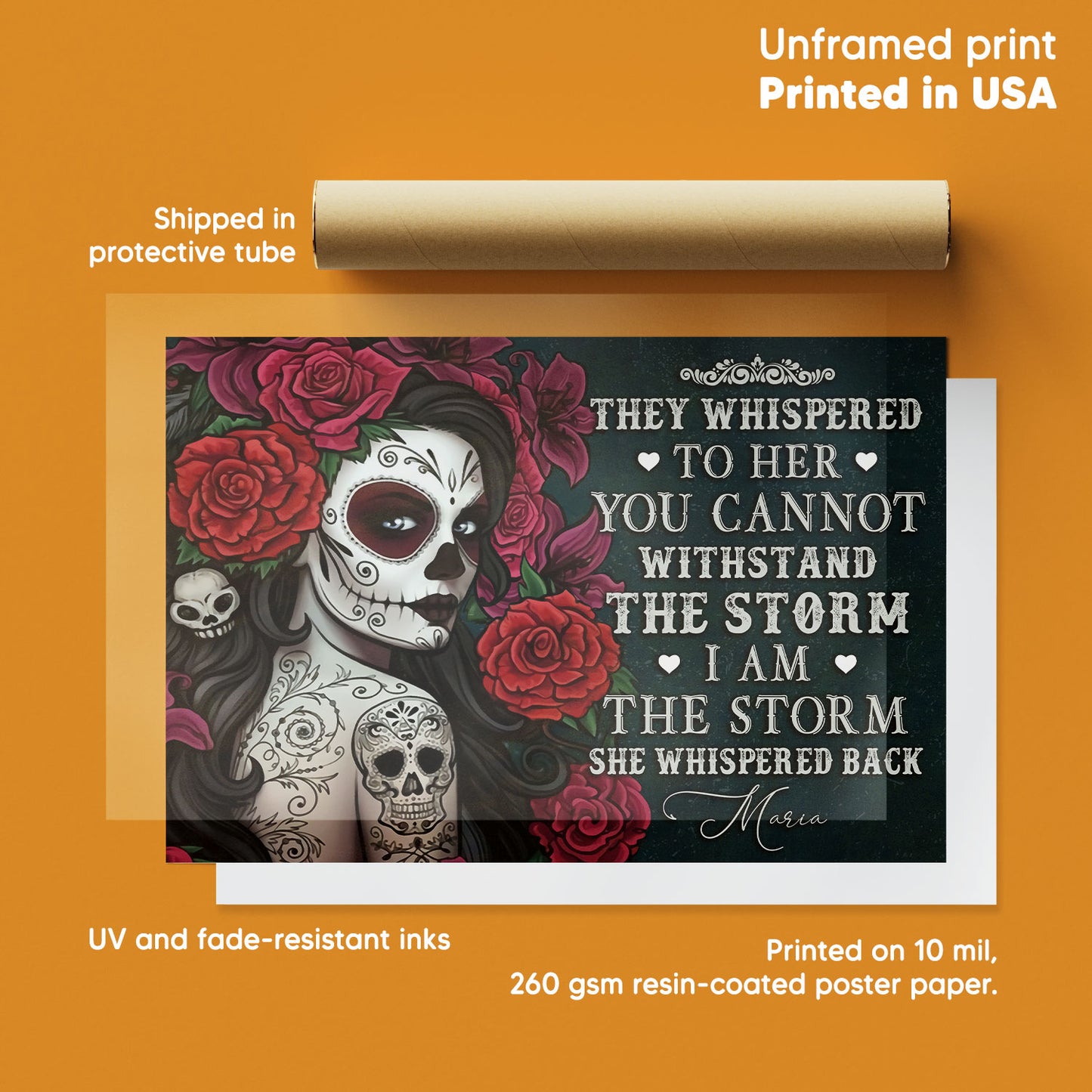 Skull They Whispered To Her Personalized Poster