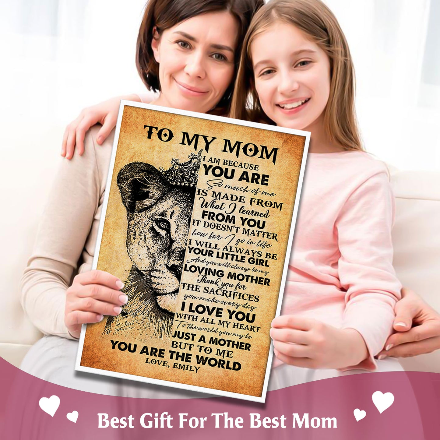 To My Mom I Love You With All My Heart Personalized Poster