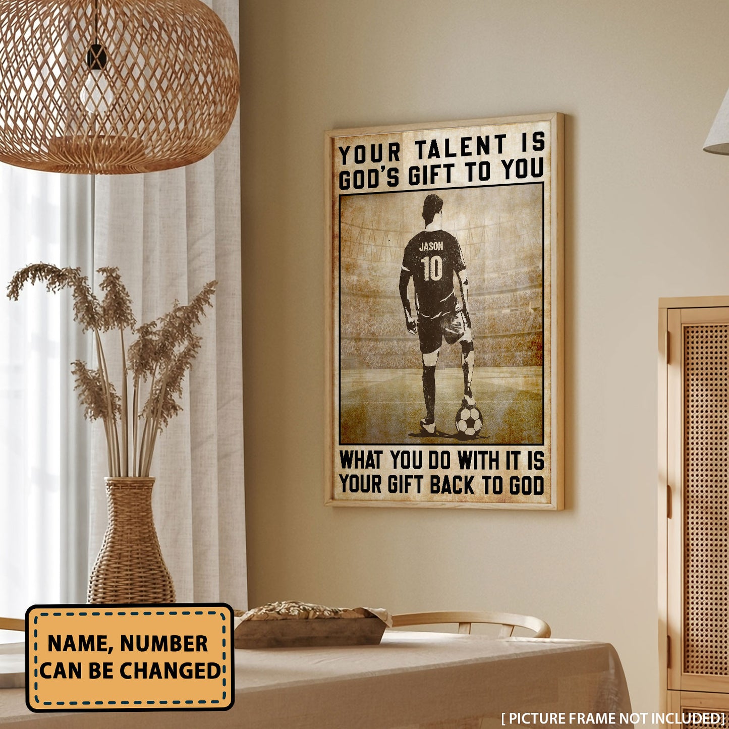 Soccer Your Talent Is God's Gift To You Personalizedwitch Poster
