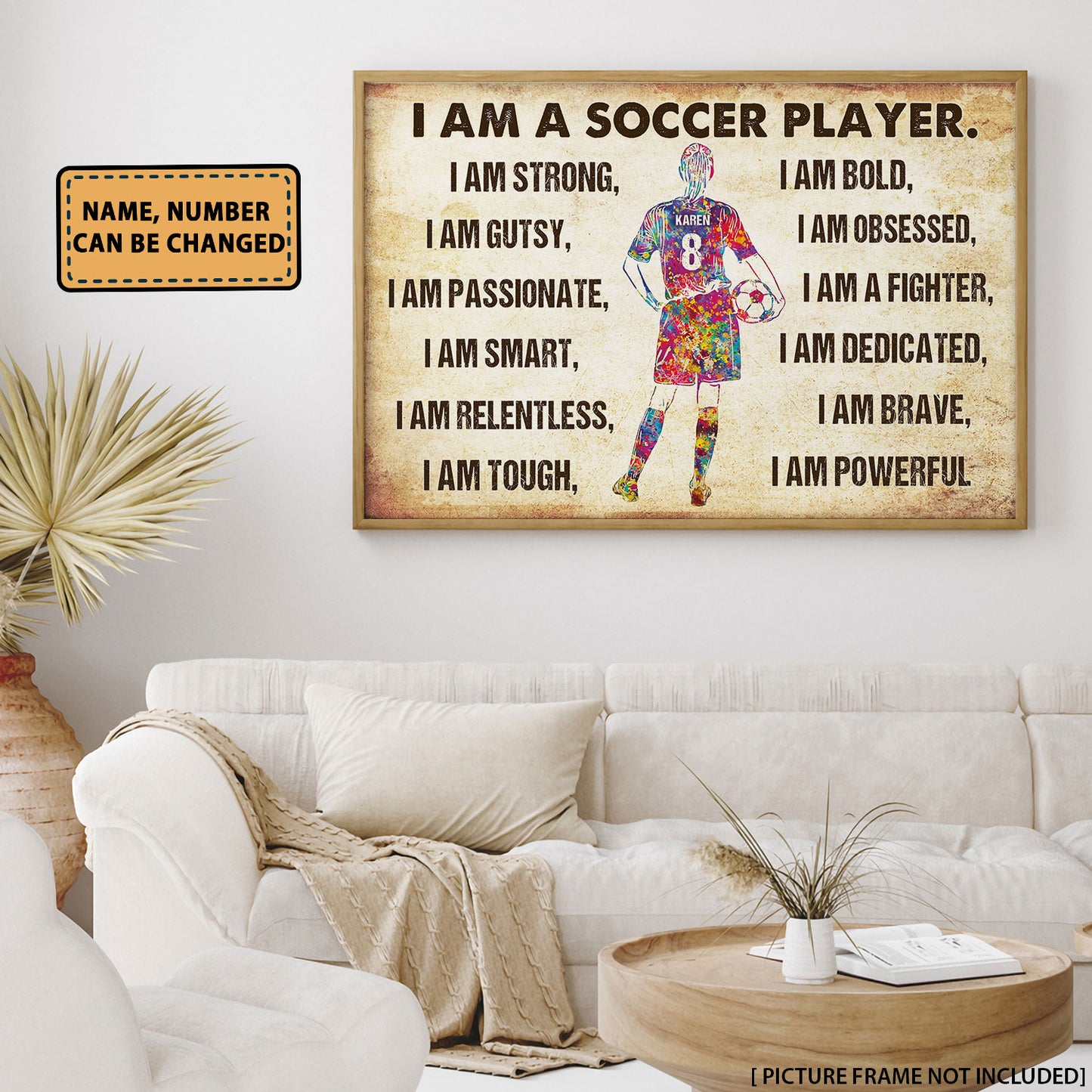 Soccer I Am Strong I Am Gutsy - Personalizedwitch Poster For Soccer Lovers