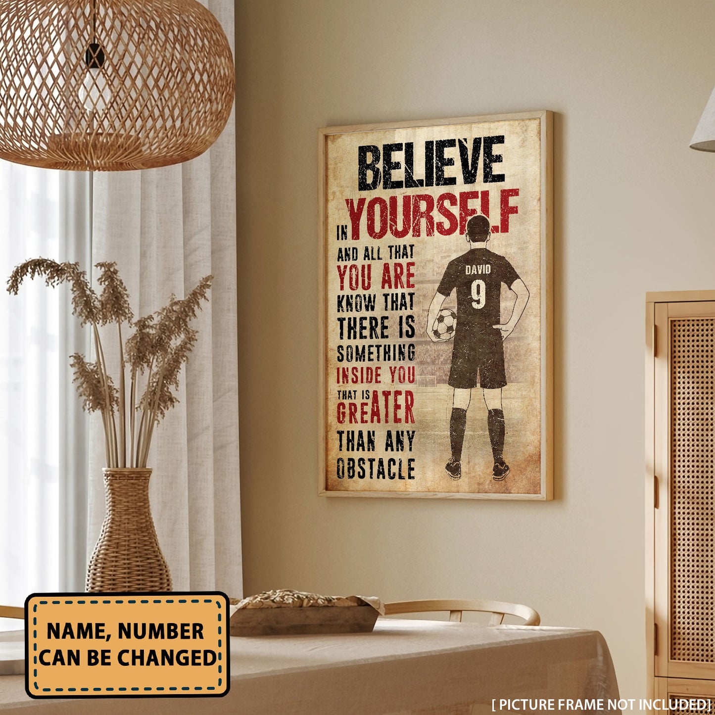 Soccer Believe In Yourself - Personalizedwitch Poster For Soccer Lovers
