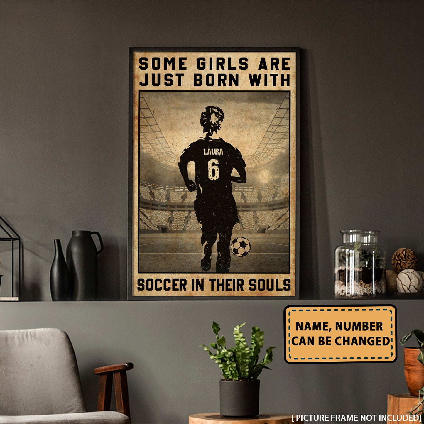 Soccer Some Girls Are Just Born - Personalizedwitch Poster For Soccer Lovers