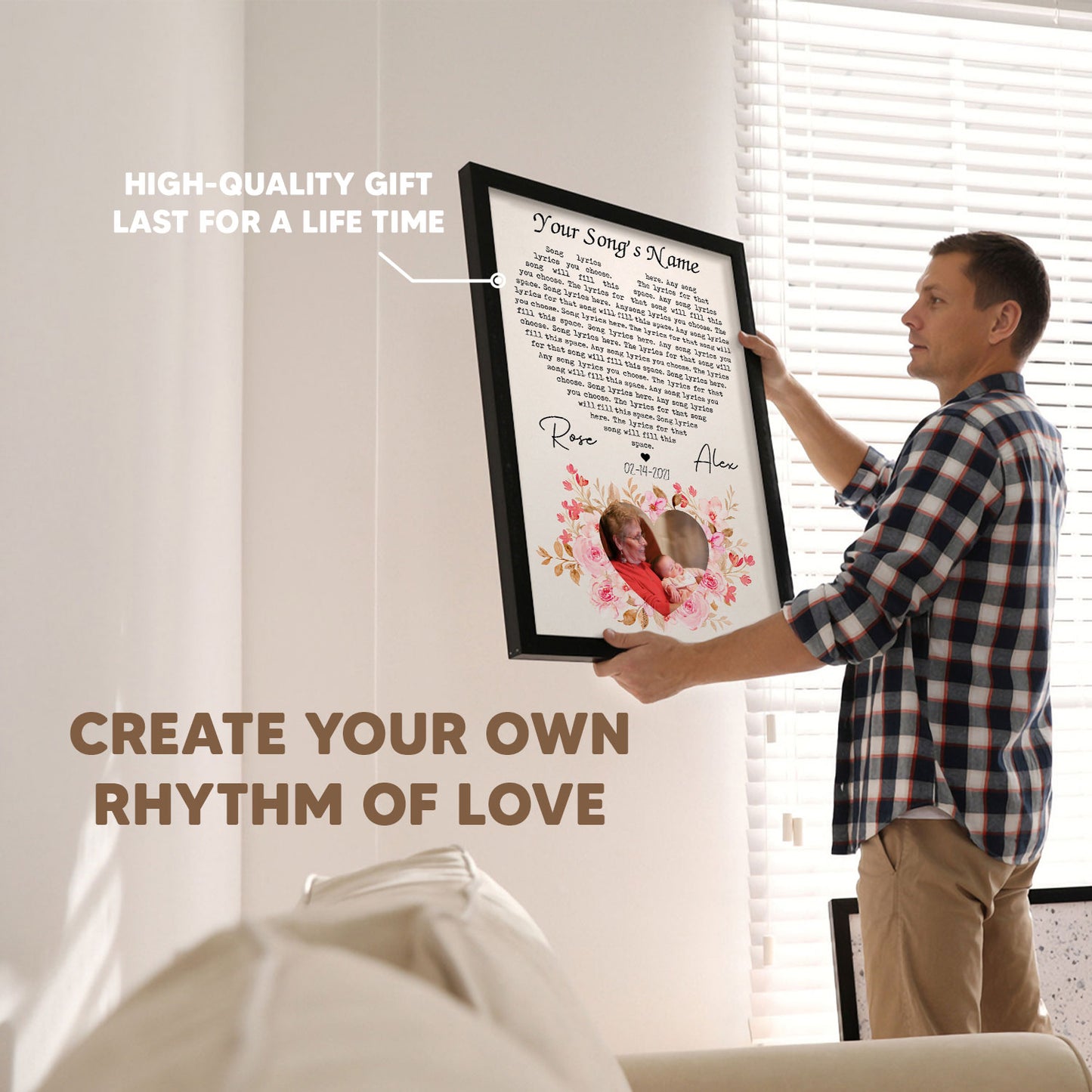 Song Lyrics Custom Image Gift For Grandma Vertical Poster