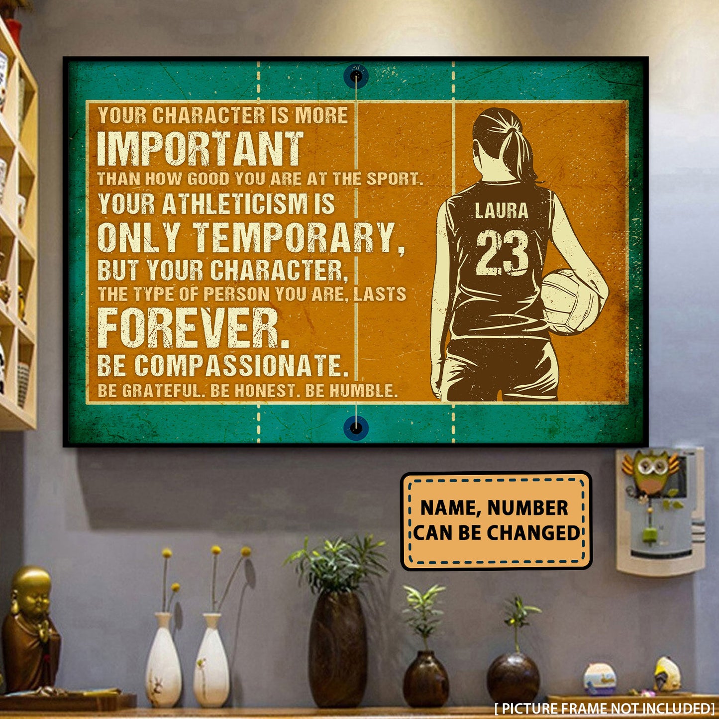 Volleyball Your Character Is More Important Personalizedwitch Poster