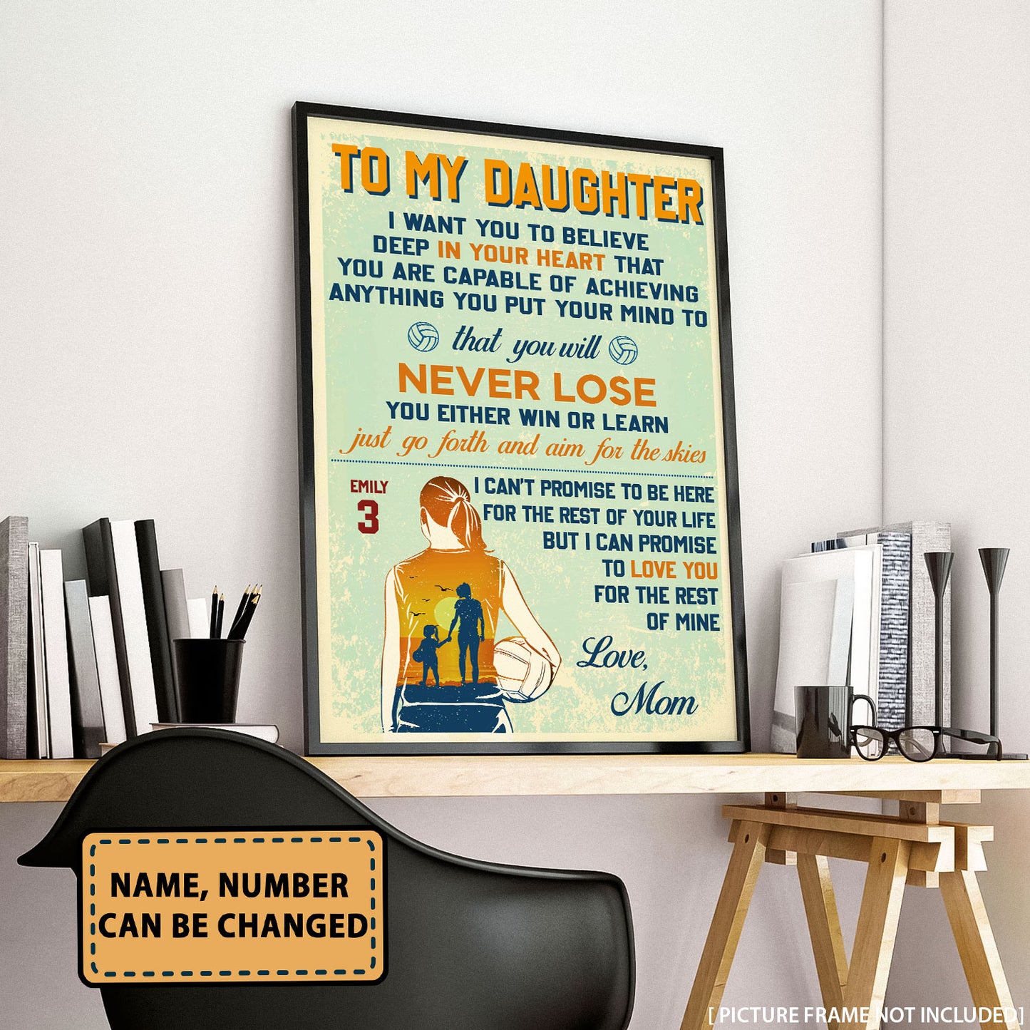 Volleyball To My Daughter I Want You To Believe Personalizedwitch Poster