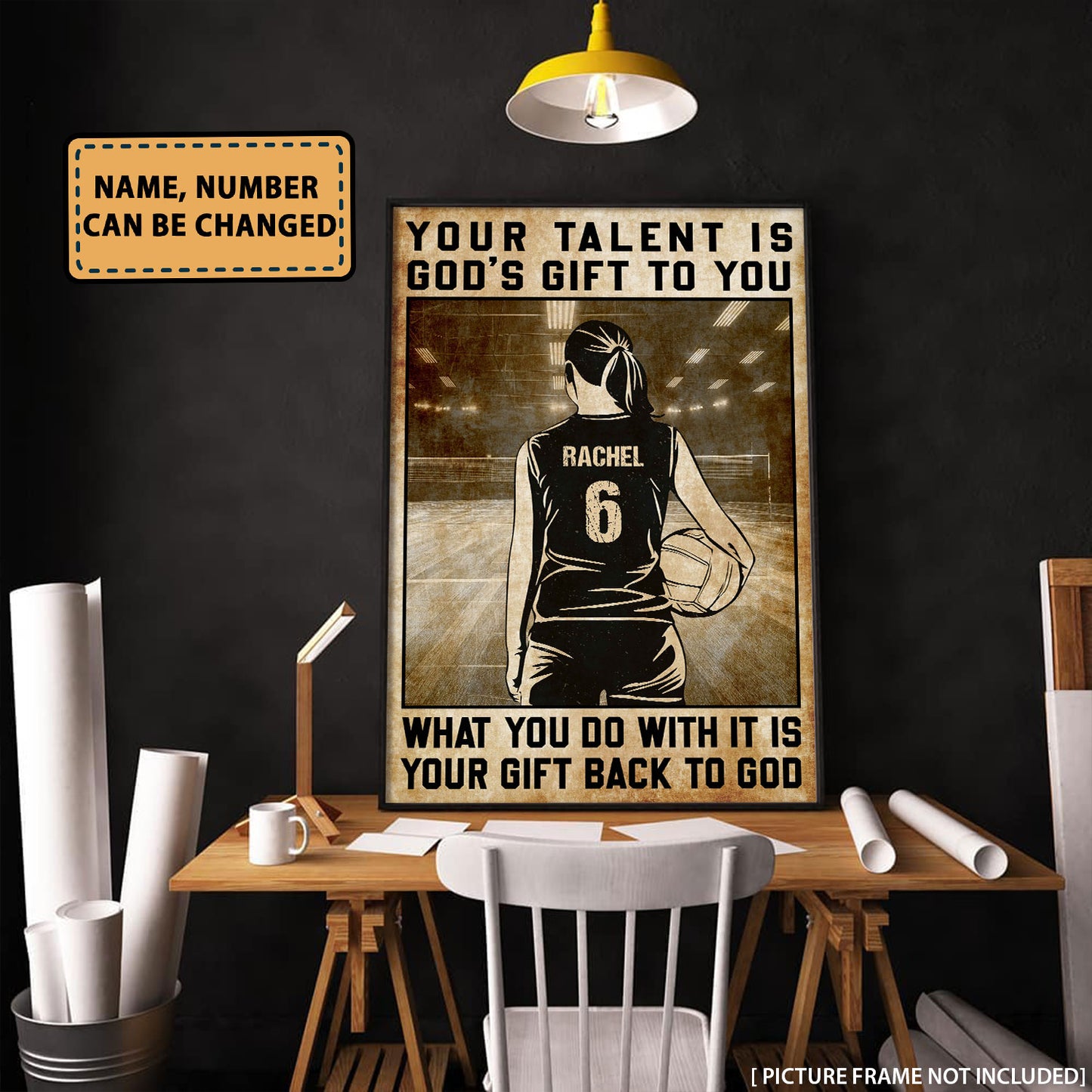 Volleyball Your Talent Is God's Gift To You Personalizedwitch Poster