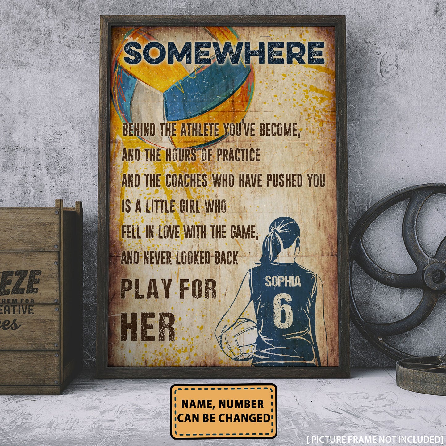 Volleyball Somewhere Behind The Athlete Personalizedwitch Poster