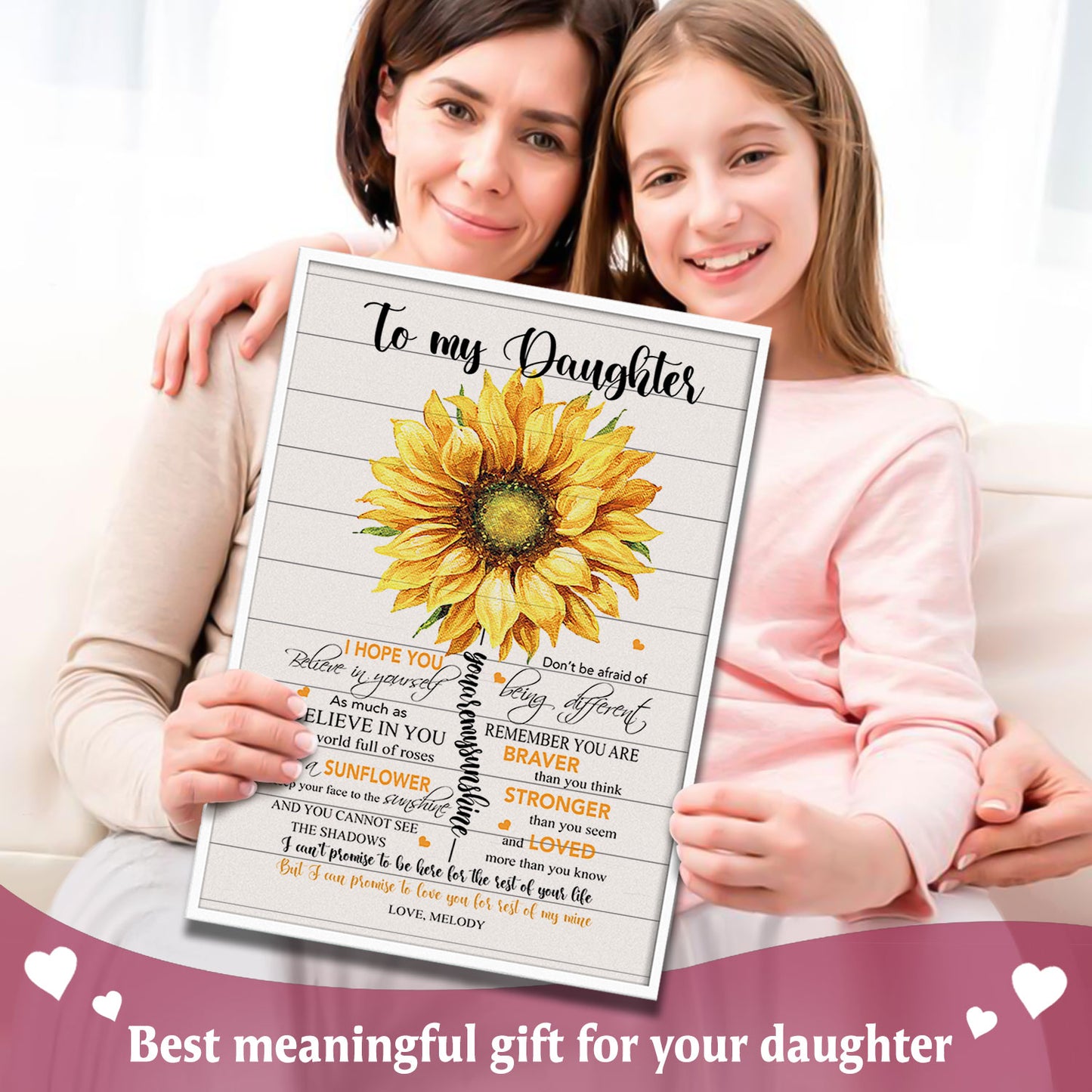 To My Daughter I Hope You Believe In Yourself Personalized Poster