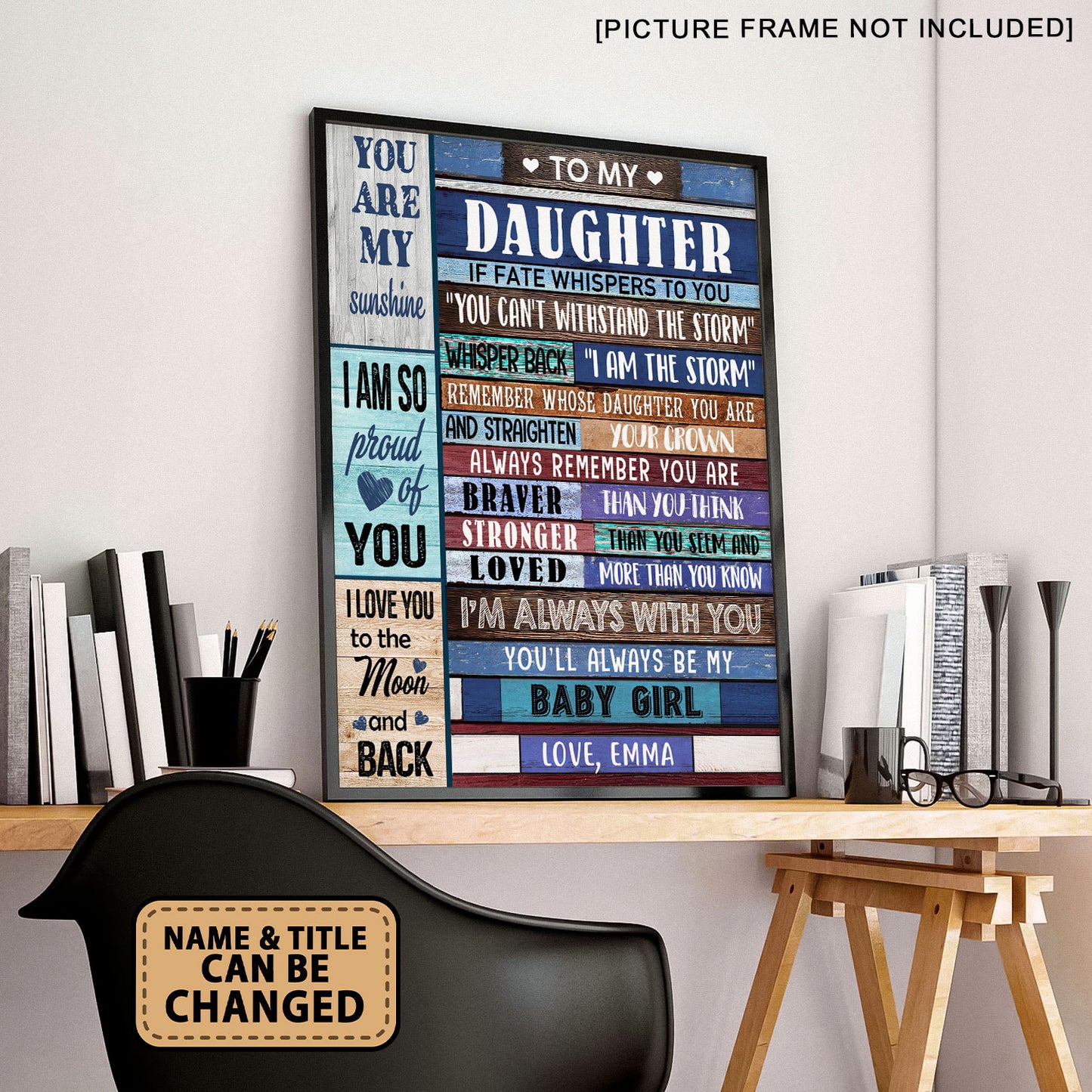 To My Daughter You Are My Sunshine I'm So Proud Of You Poster