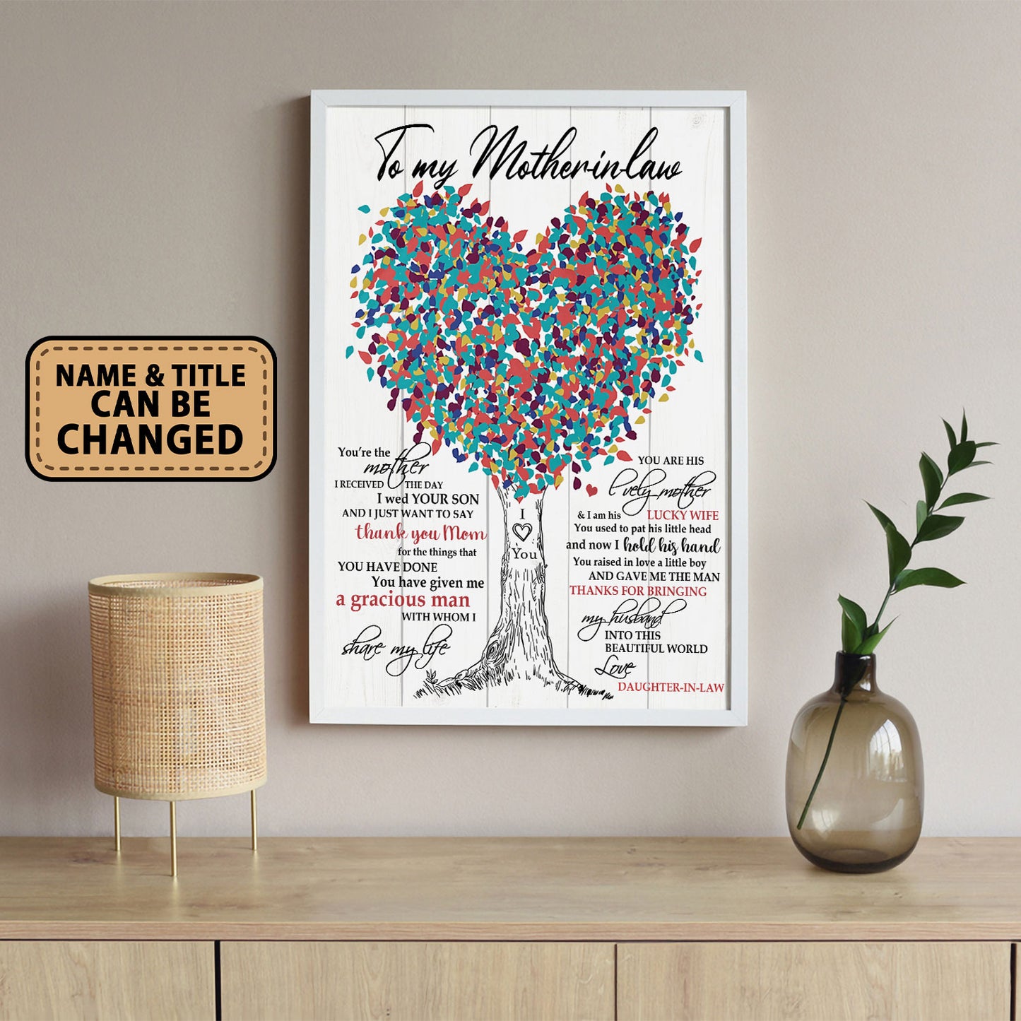 Mother In Law You're The Mother I Received The Day Personalized Poster