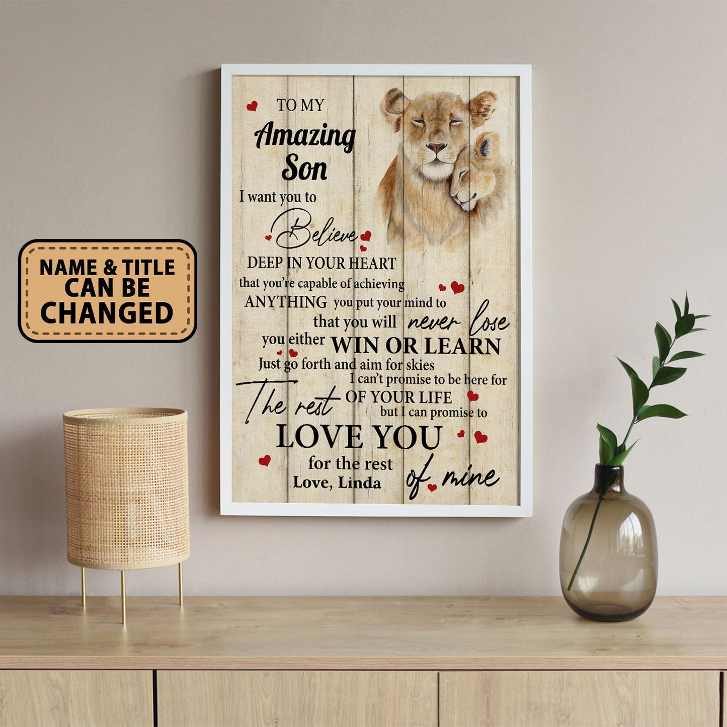 To My Amazing Son I Want You To Believe Deep In Your Heart Personalized Poster