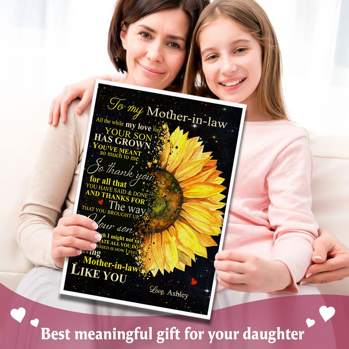 Mother In Law All The While My love For Your Son Has Grown Personalized Poster