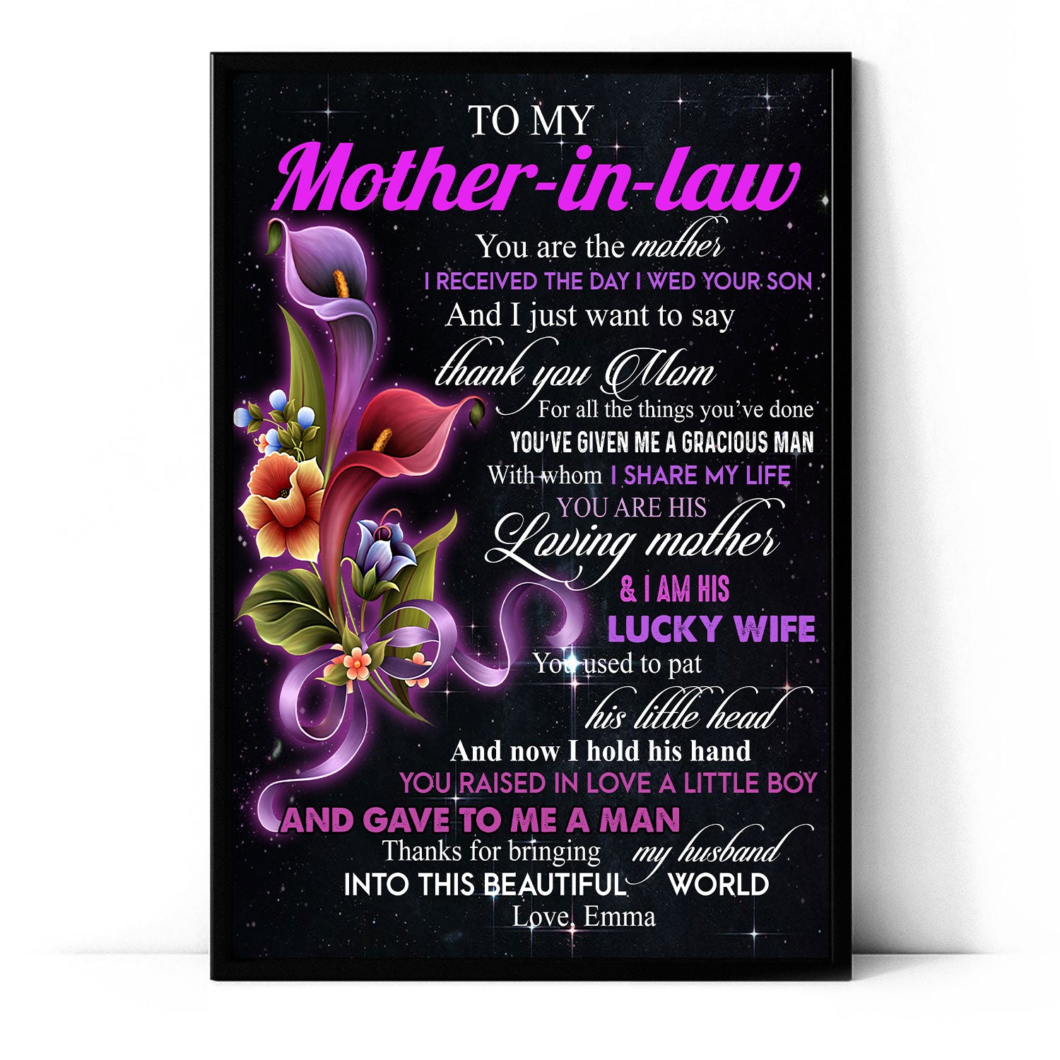 Mothers Day Personalized Poster Gift