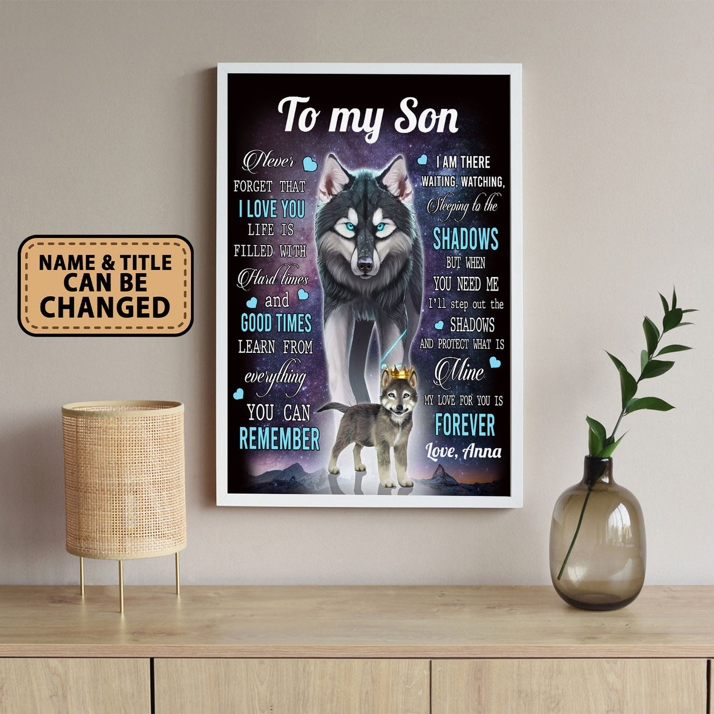To My Son Never Forget That I Love You Personalized Poster
