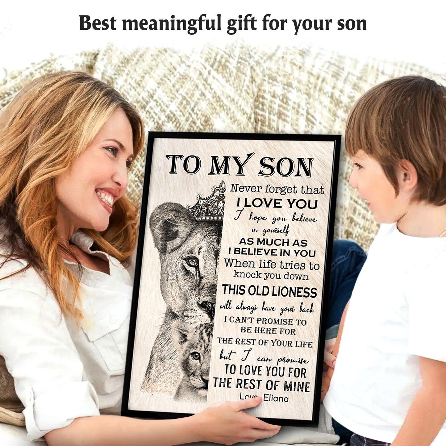 To My Son Never Forget That I Love You Personalized Poster
