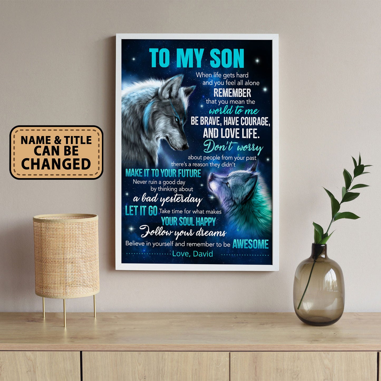 To My Son When Life Gets Hard And You Feel All Alone Personalized Poster