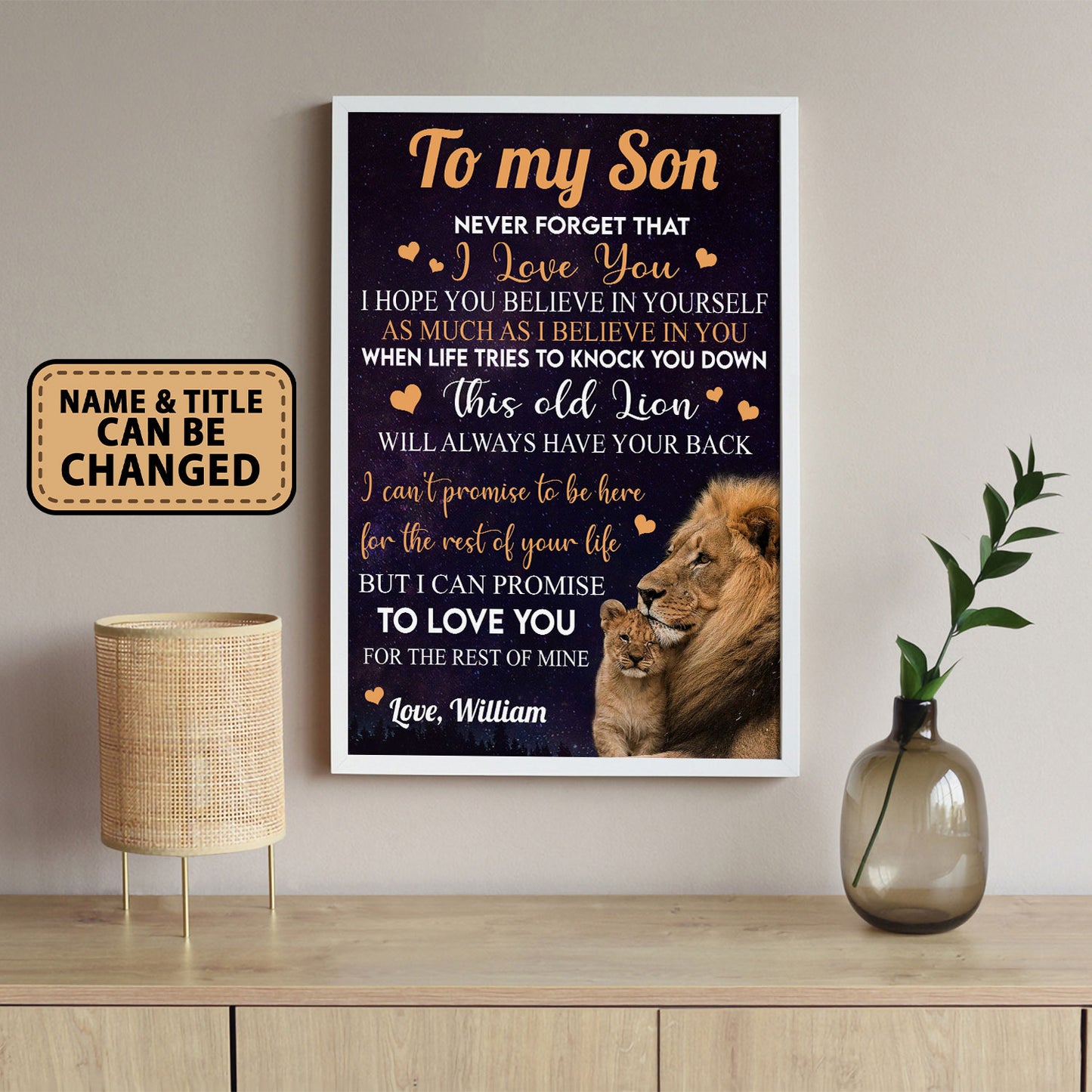 I Hope You Believe In Yourself Personalized Poster Gifts For Son From Dad