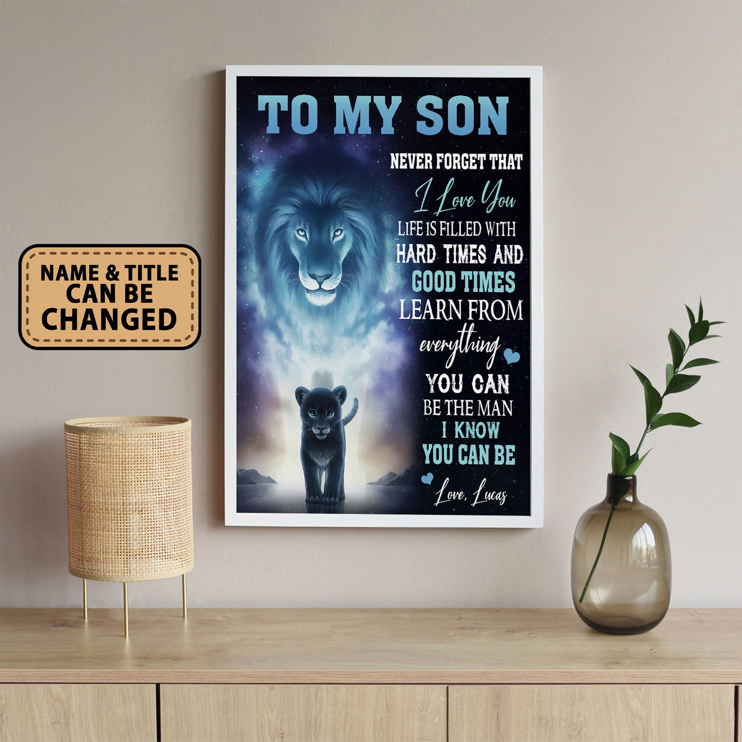 Life Is Filled With Hard Times Personalized Poster Gifts For Son From Dad