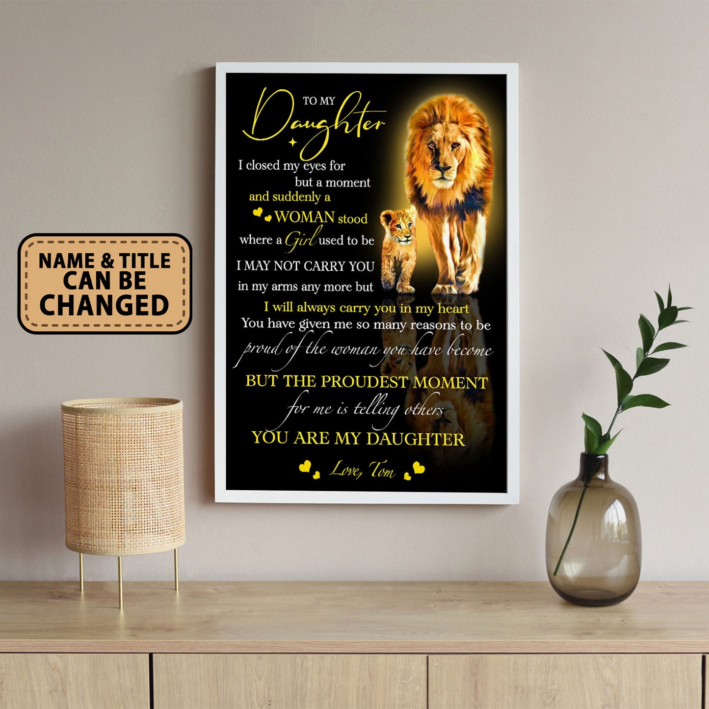 I Closed My Eyes Gifts For Daughter From Dad Personalized Poster