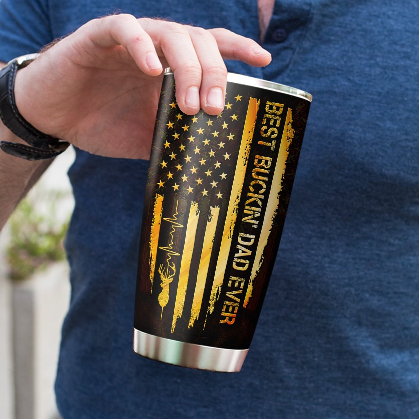 Best Buckin Dad Ever To My Dad Hunting 20Oz Tumbler