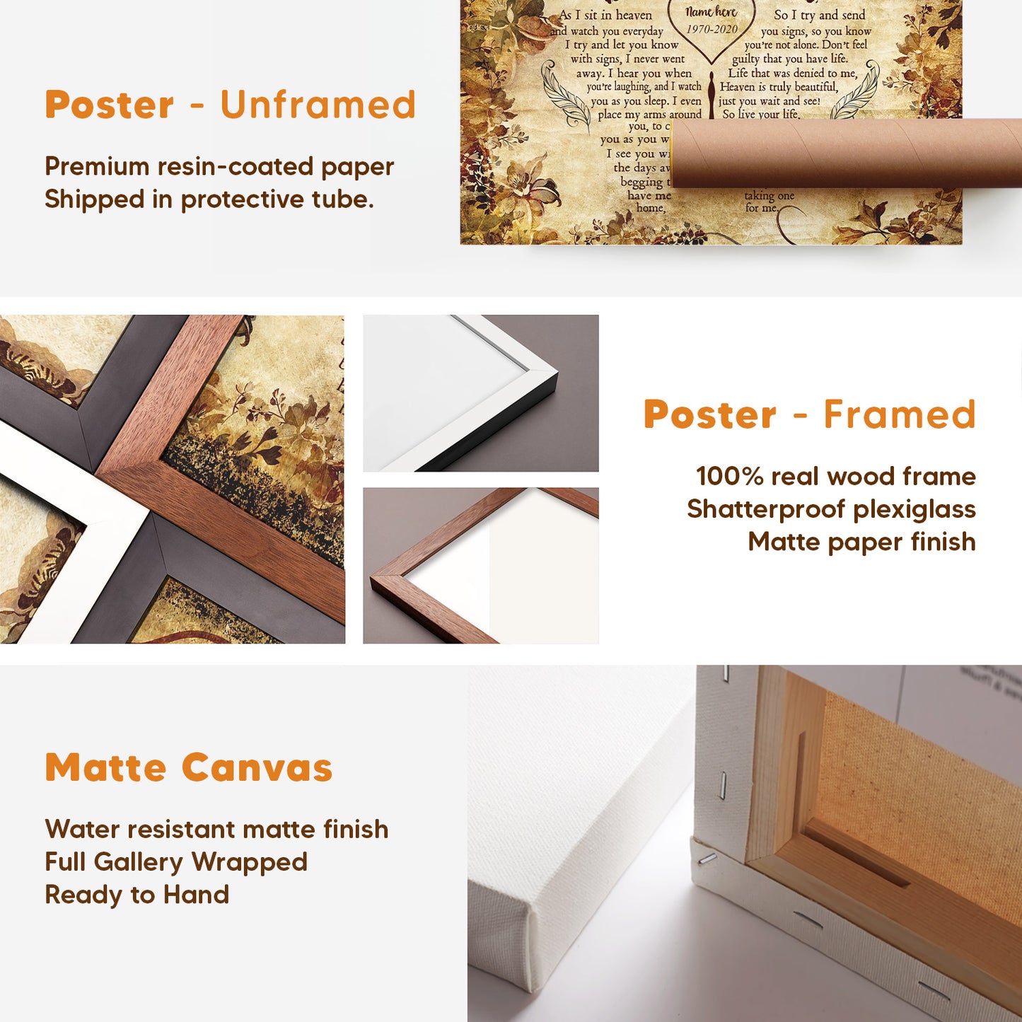 As I Sit In Heaven Flower Personalized Print Art Wall