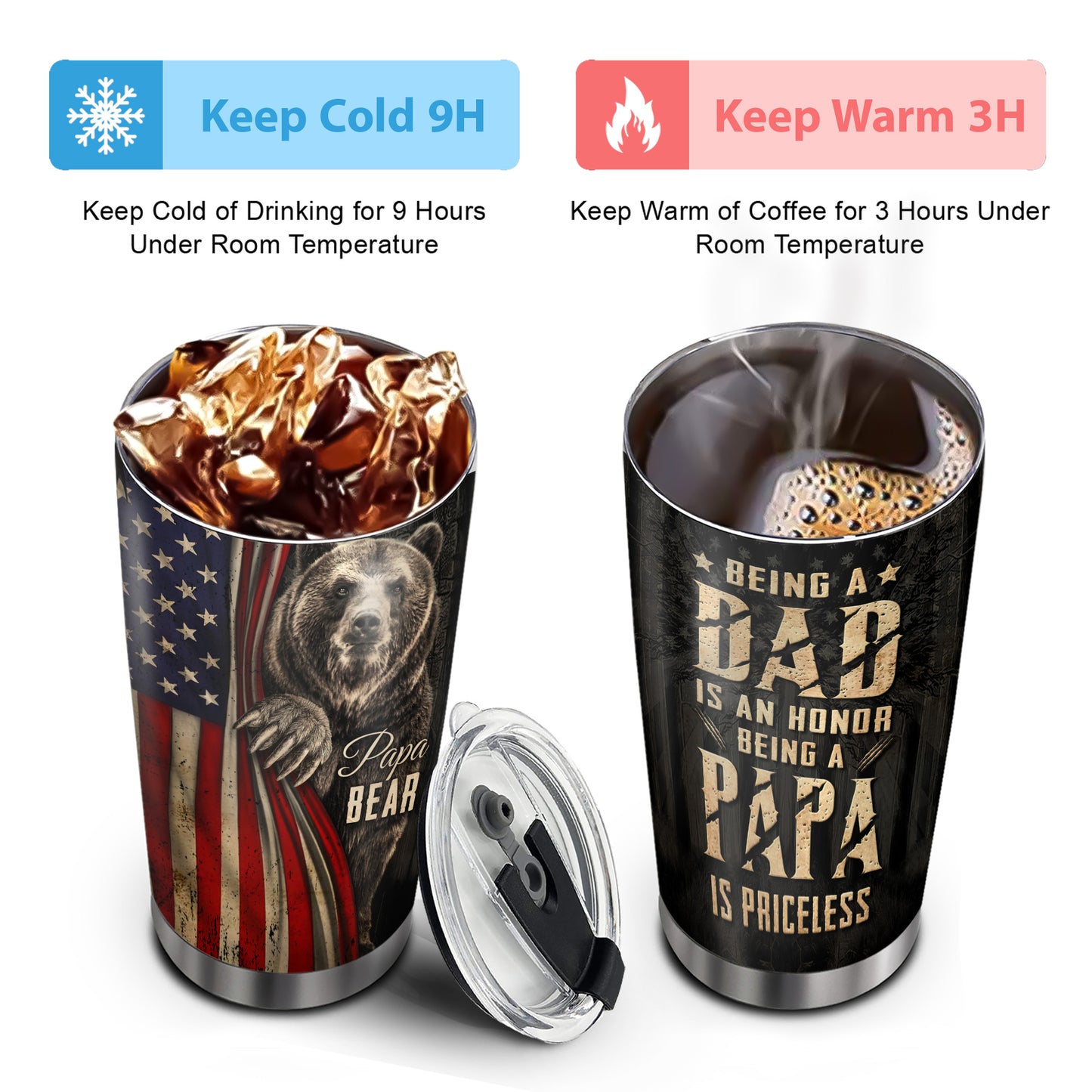 Papabear Being A Dad Is An Honor 20Oz Tumbler