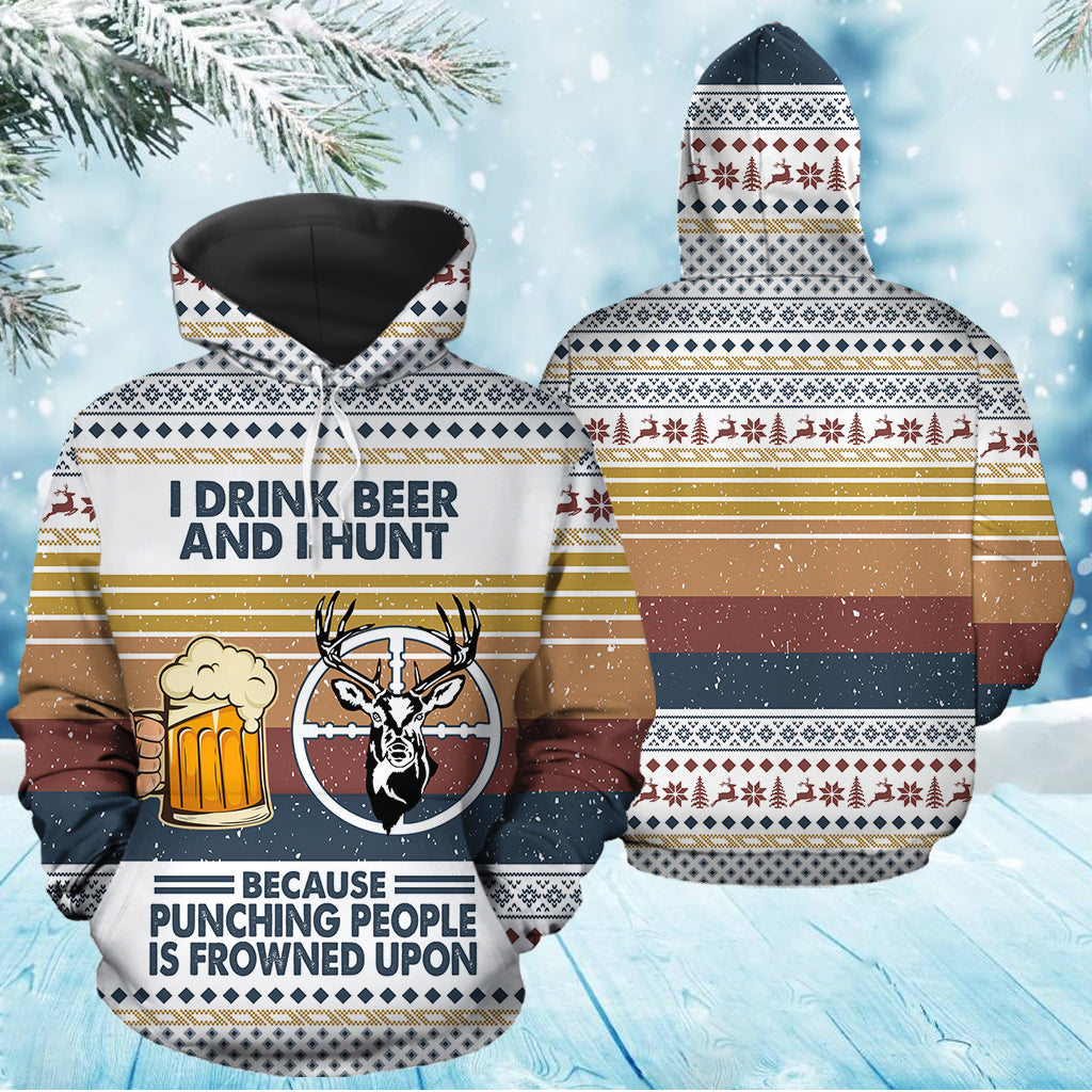 Beer And Hunting T1911 - All Over Print Unisex Hoodie