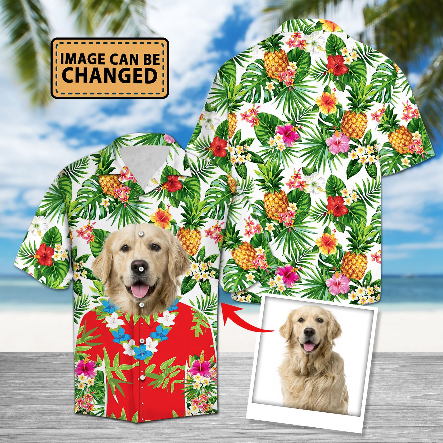 Custom Dog Face Tropical - Hawaiian Shirt Personalizedwitch For Dog Lovers