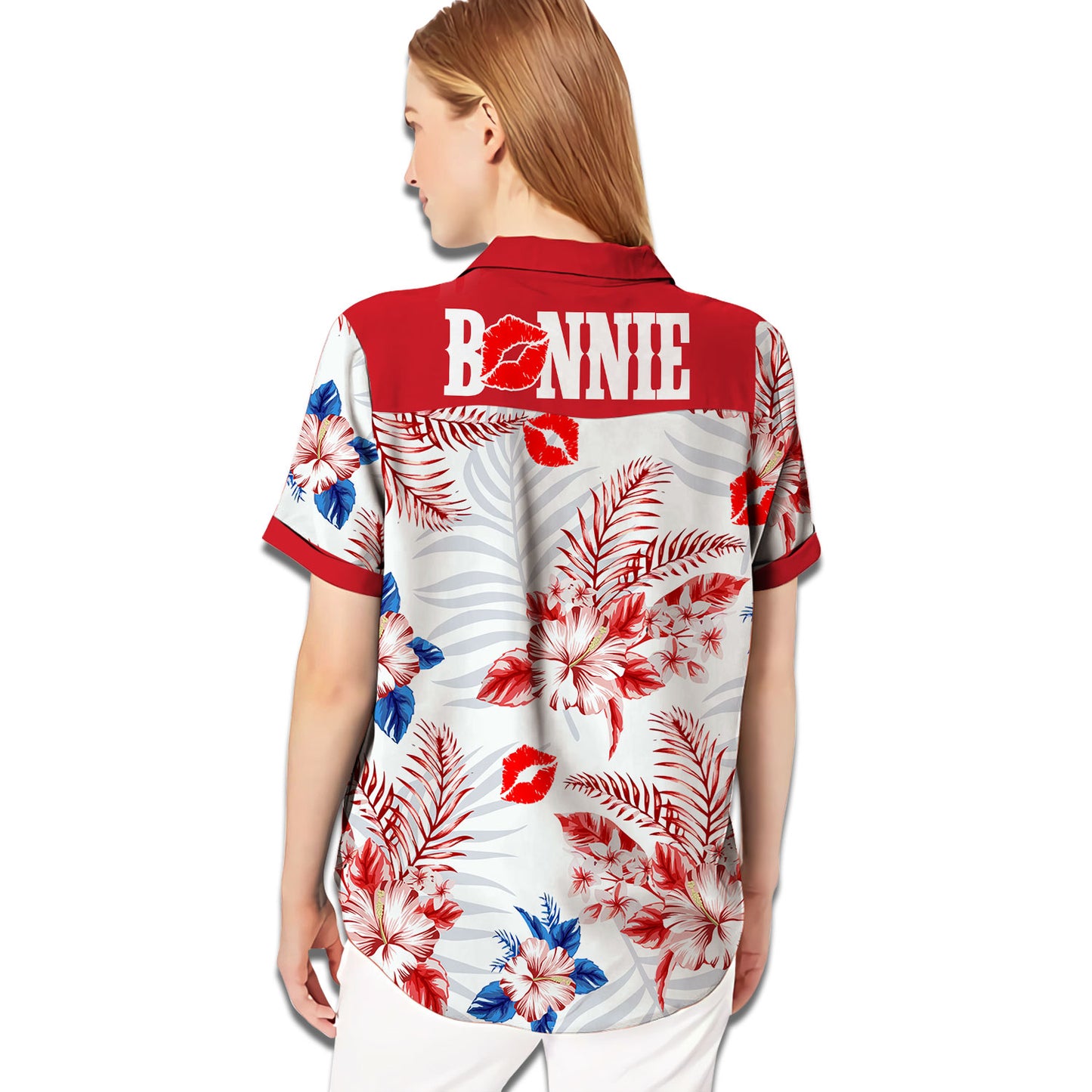 Bonnie and Clyde Tropical Flower Matching Hawaiian Shirt Personalizedwitch For Couple