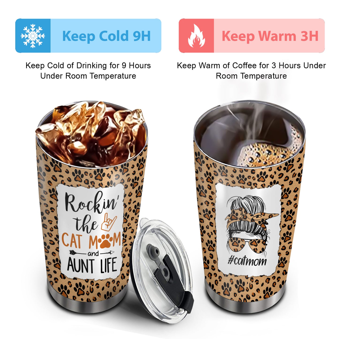 Rockin' The Cat Mom Aunt Life 20Oz Tumbler