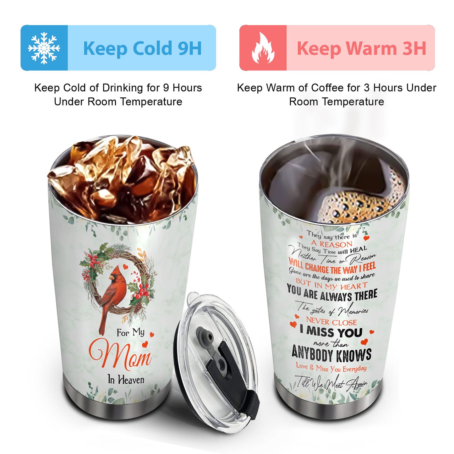 For My Mom In Heaven Till We Meet Again 20Oz Tumbler