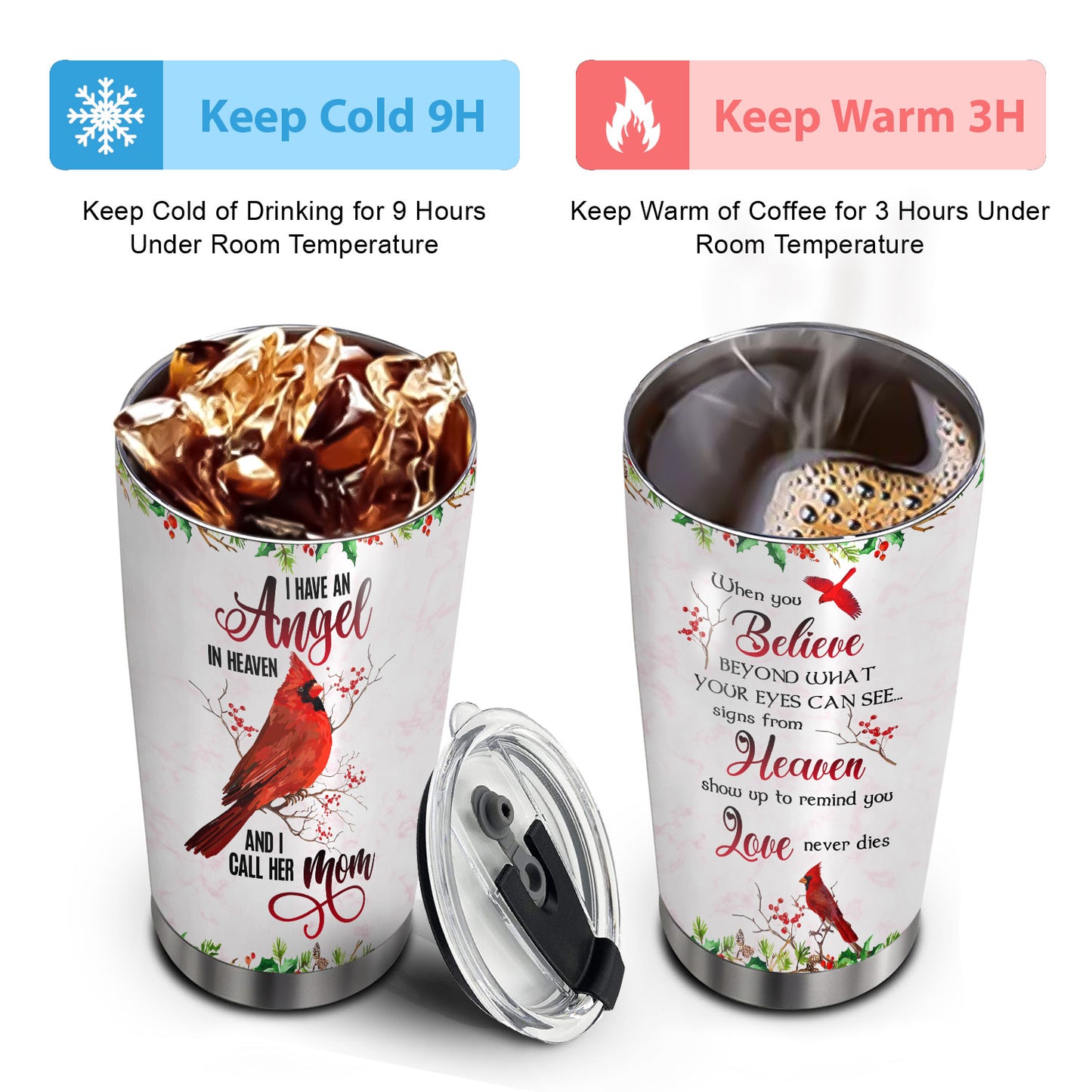 My Mom In Heaven Cardinal Love Never Dies 20Oz Tumbler