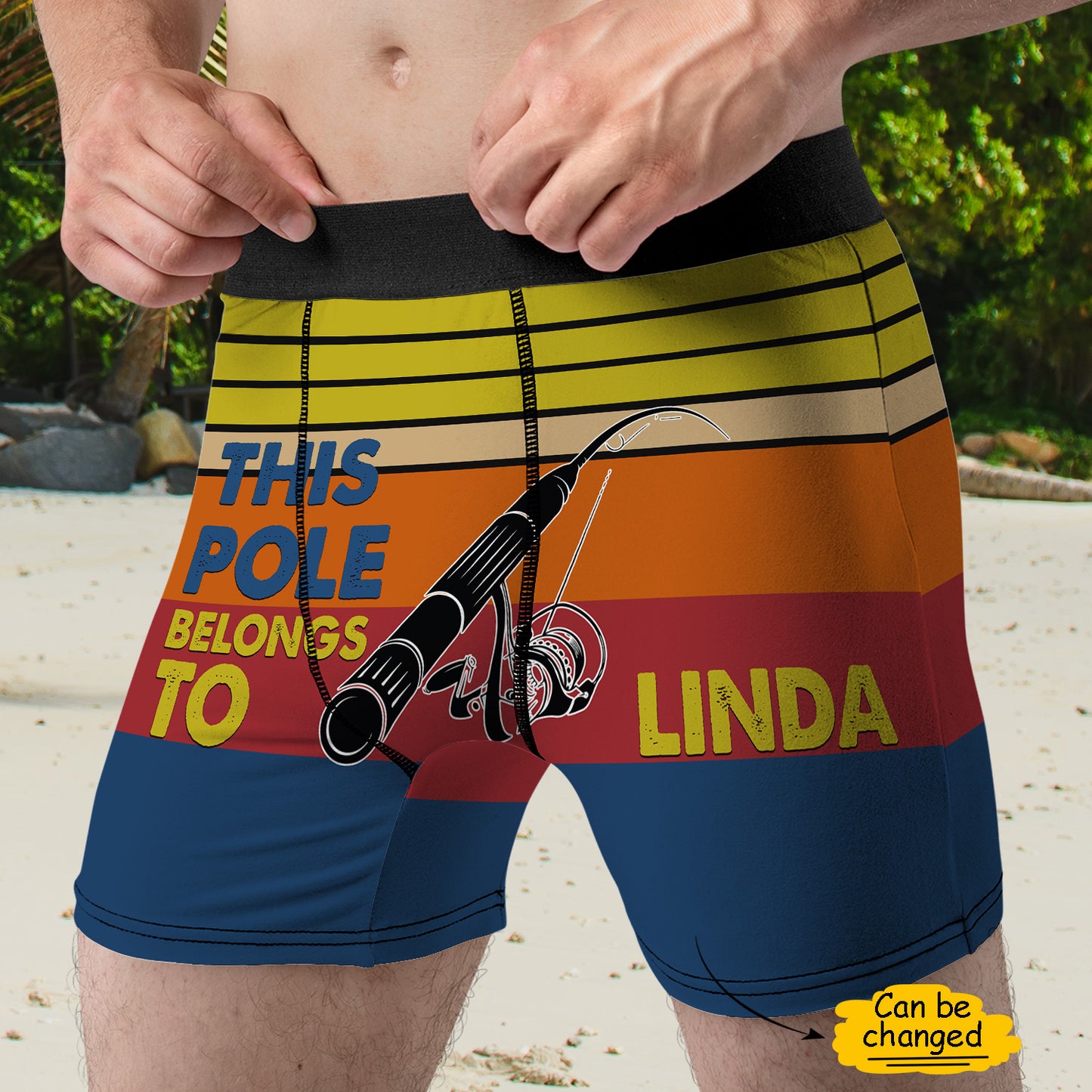 This Pole Belongs To Custom Name All Over Print Men's Boxer Brief