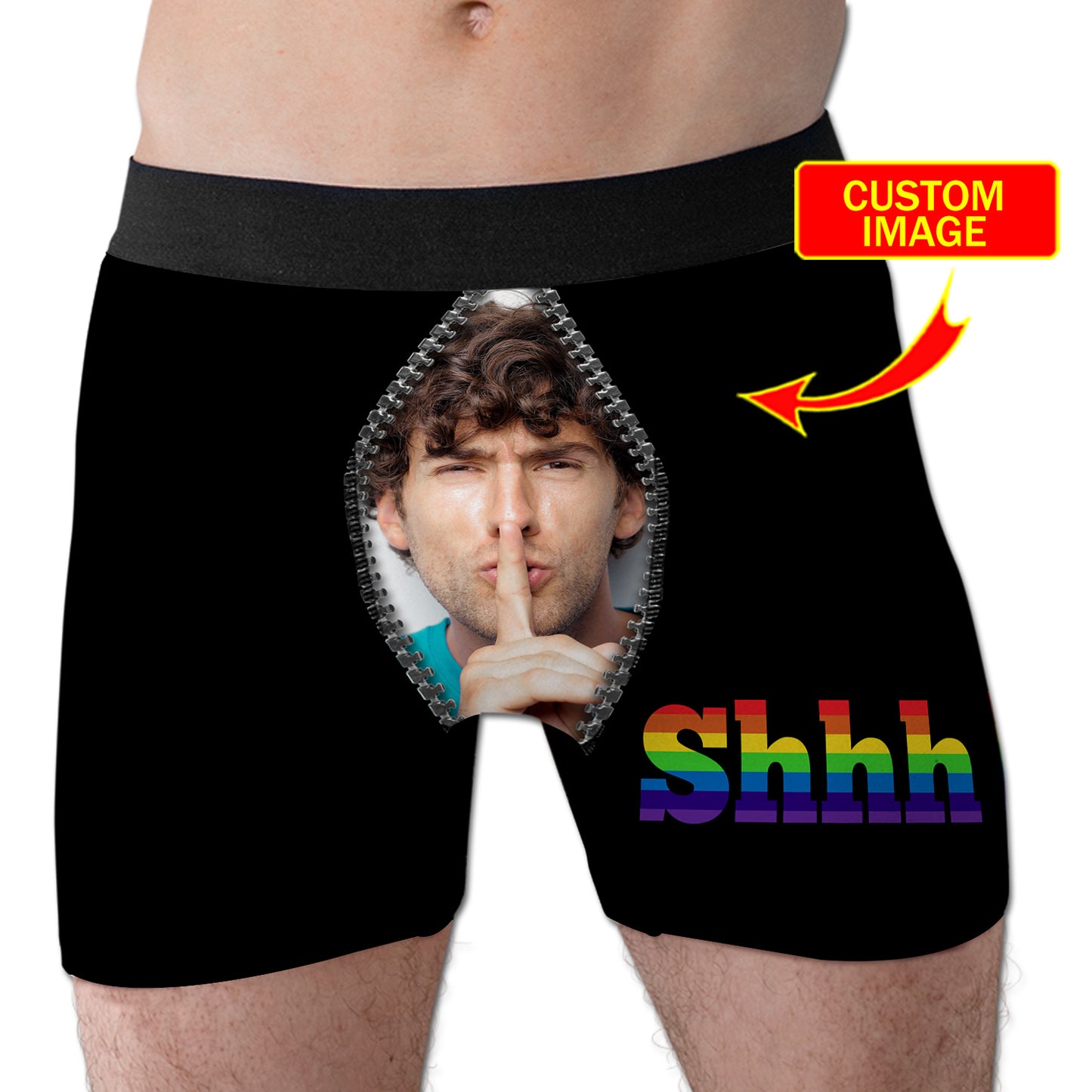 Custom Image Nobody Knows I Am Gay All Over Print Men's Boxer Brief