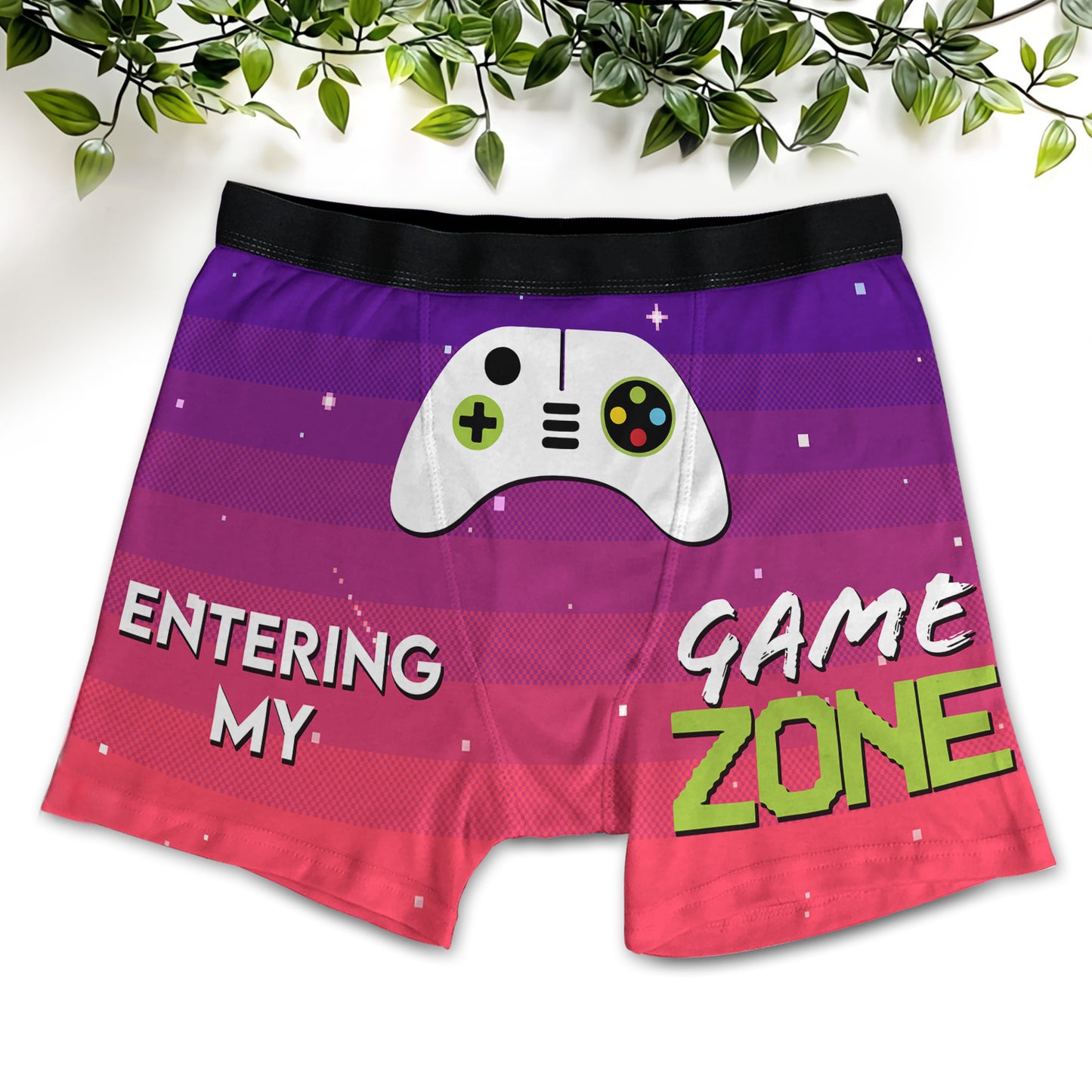 Entering My Gaming Zone Over Print Men's Boxer Brief