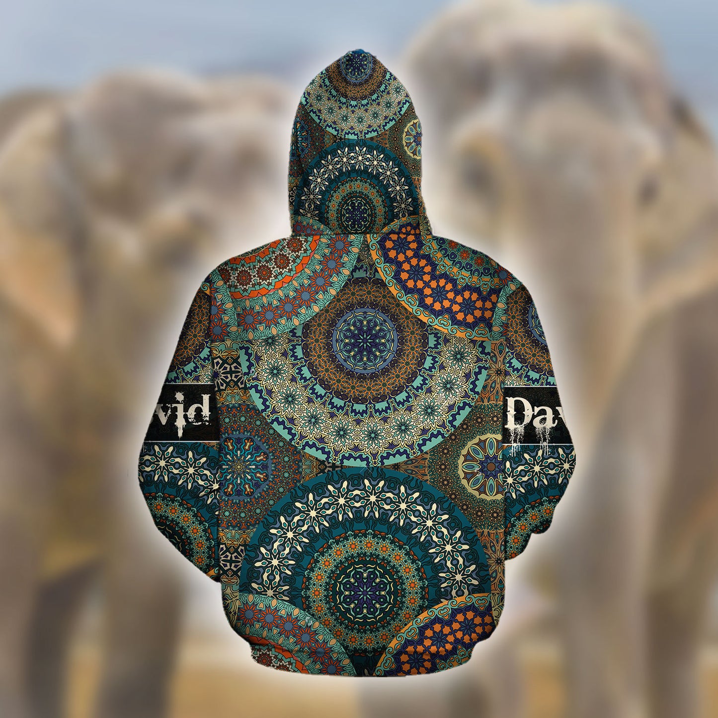 Couple Elephant Mandala All Over Print 3D Matching Hoodie For Elephant Lovers