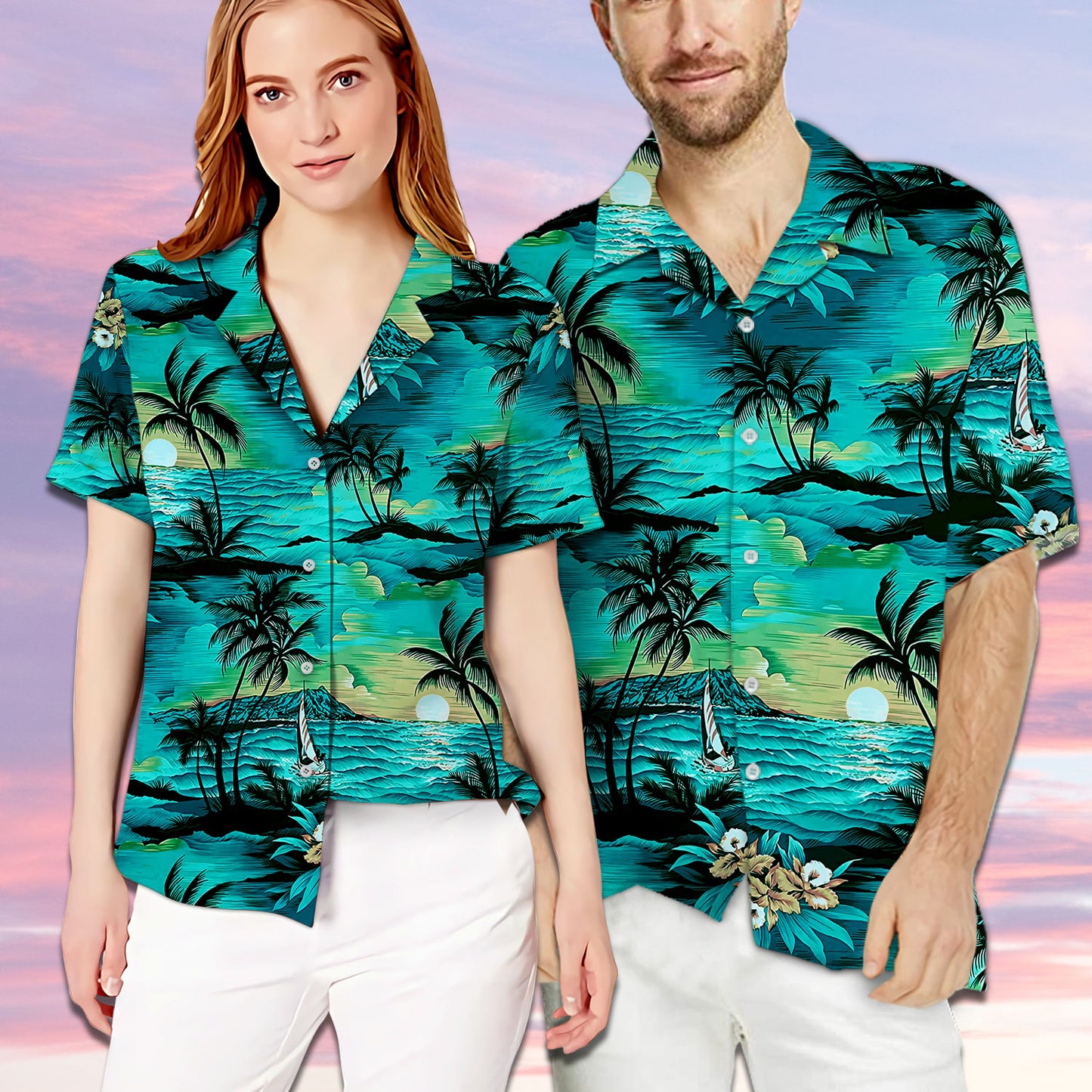 Aloha Turle Couple Custom Name Matching Hawaiian Shirt Personalizedwitch For Couple