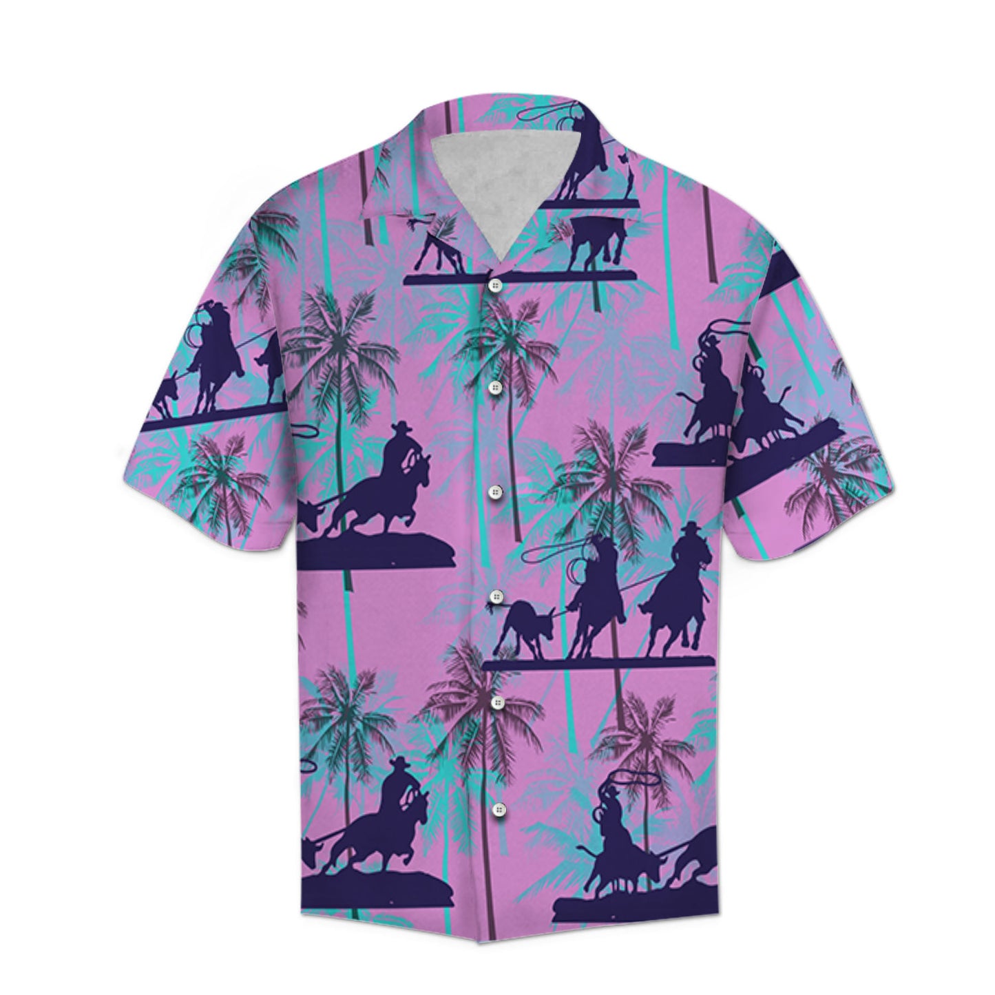 Cowboy Couple Shadow Tropical Leaf Matching Hawaiian Outfit Personalizedwitch