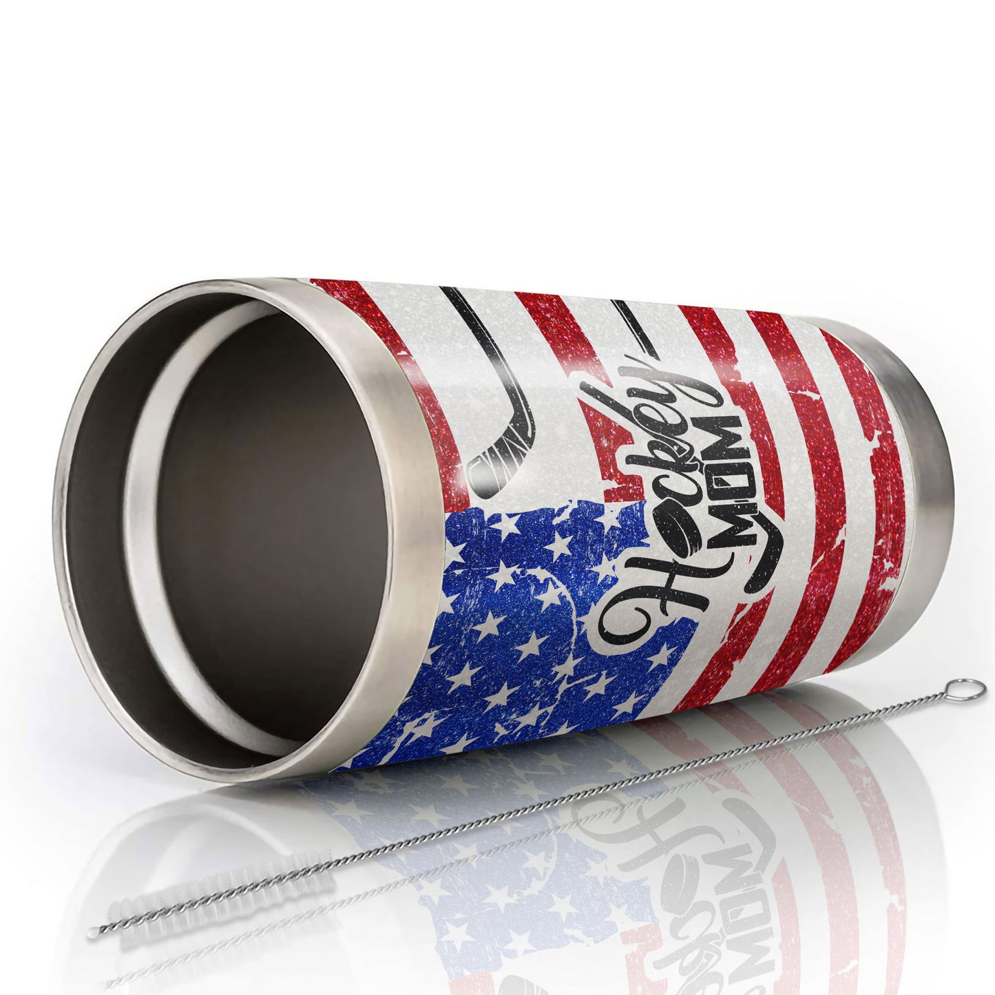 Hockey Mom American Flag Vintage 20Oz Tumbler