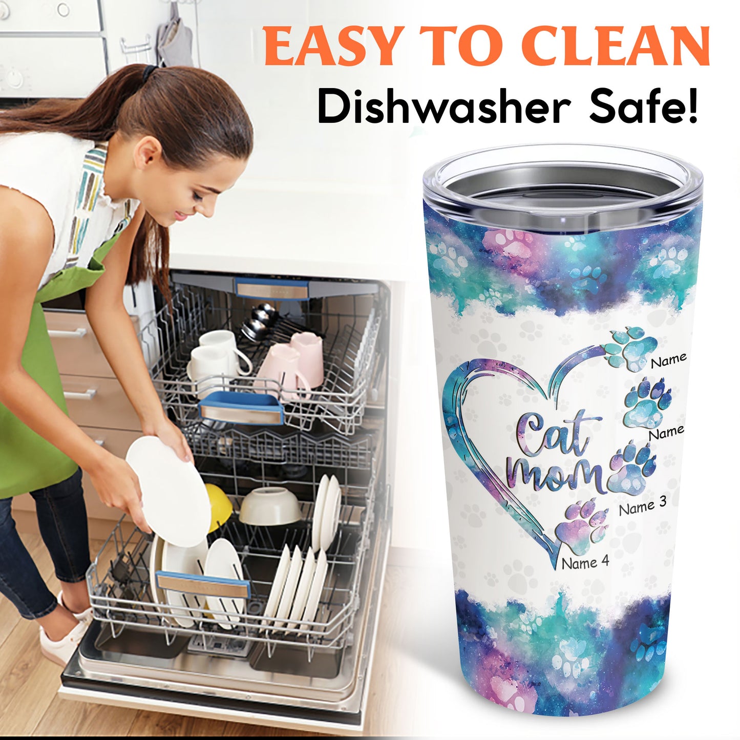 Being A Cat Mom Is My Happily Ever After Custom Name 20Oz Tumbler