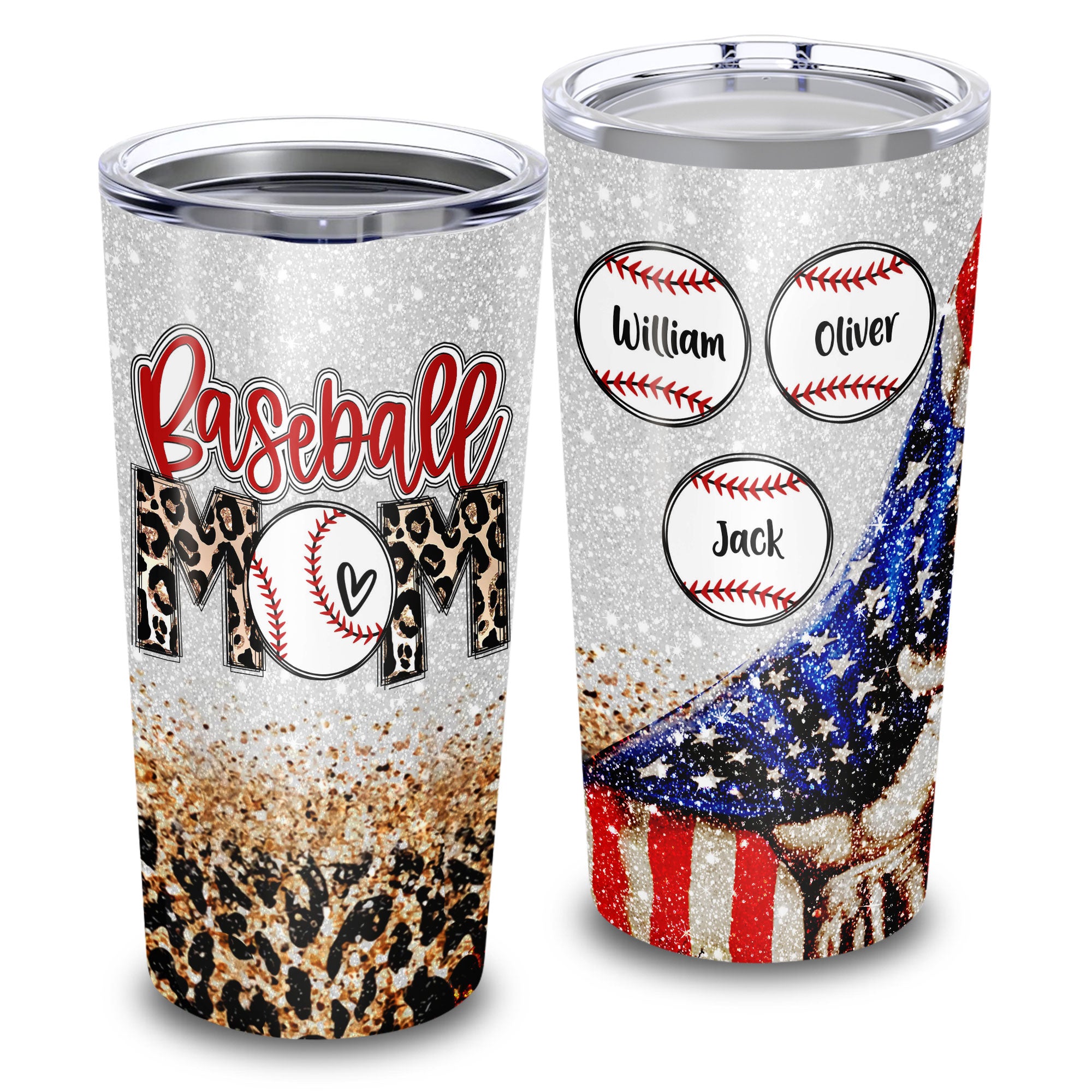 Baseball Mom Custom Name 20Oz Tumbler – PERSONALIZEDWITCH