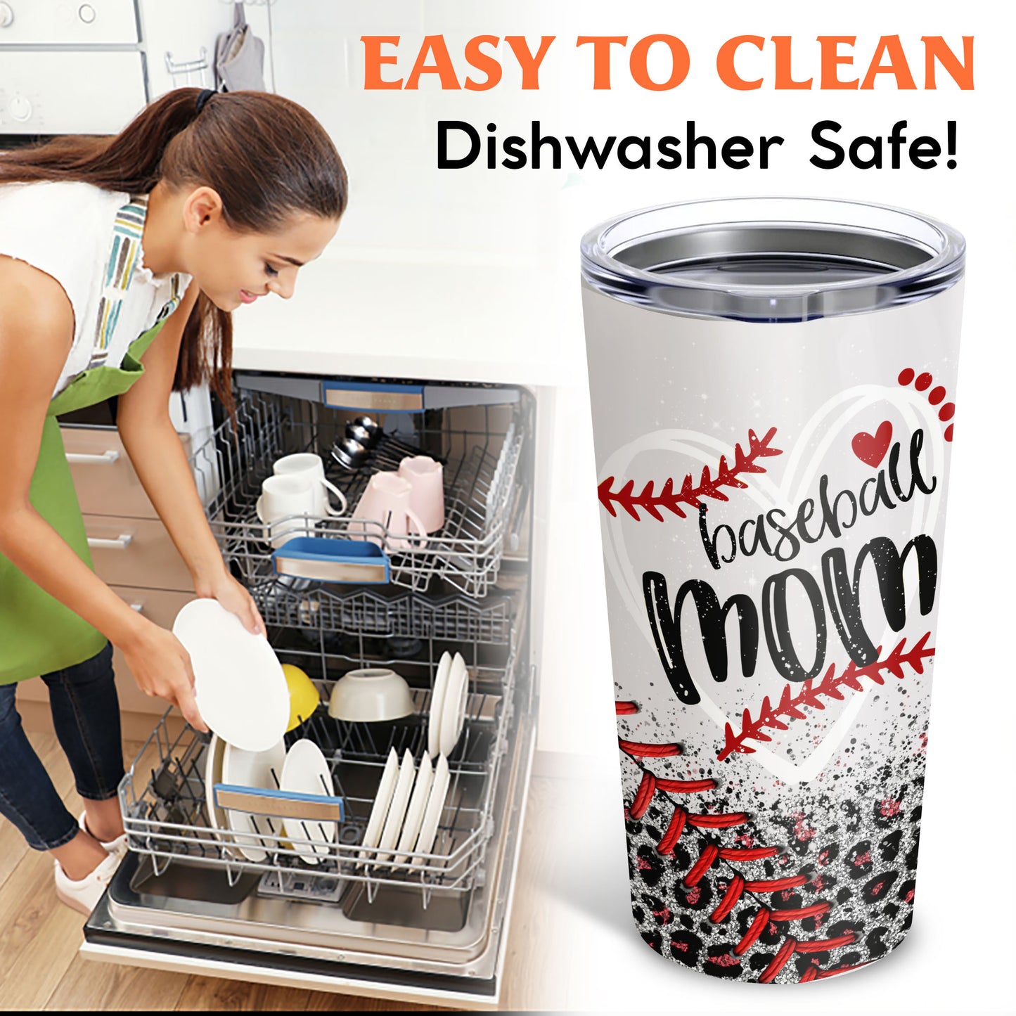 Baseball Mom Custom Name 20Oz Tumbler