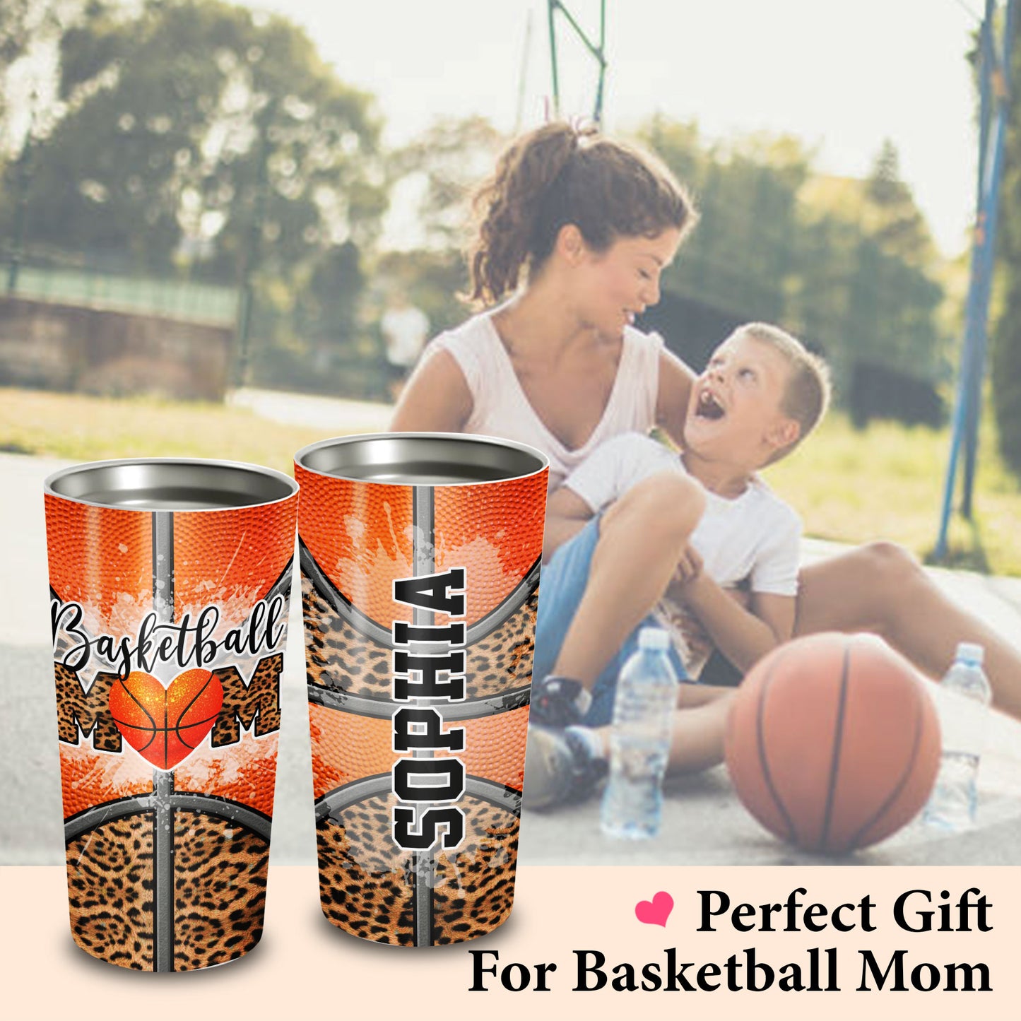Basketball Mom Custom Name 20Oz Tumbler