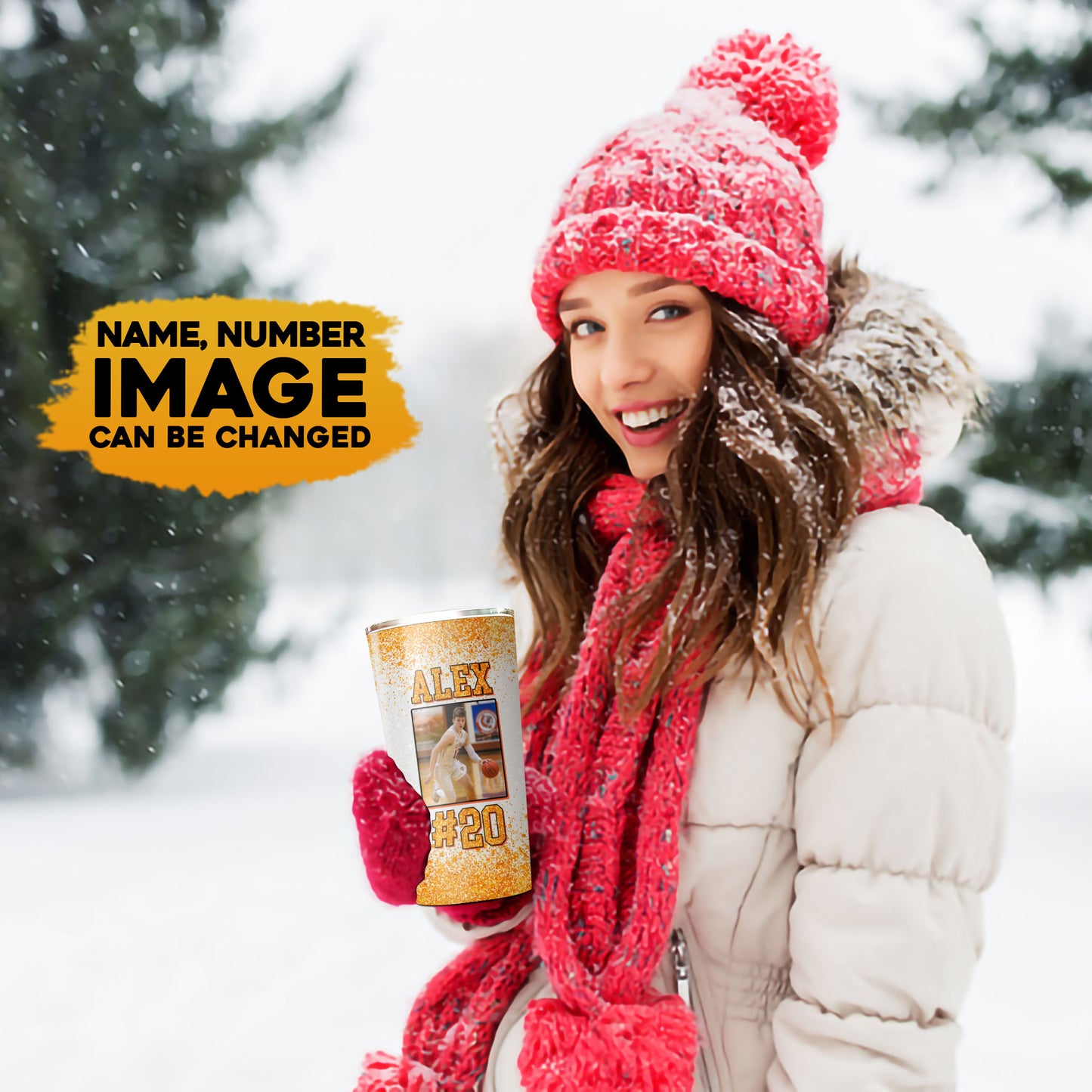 Basketball Mom My Heart Is On That Court Custom Image 20Oz Tumbler