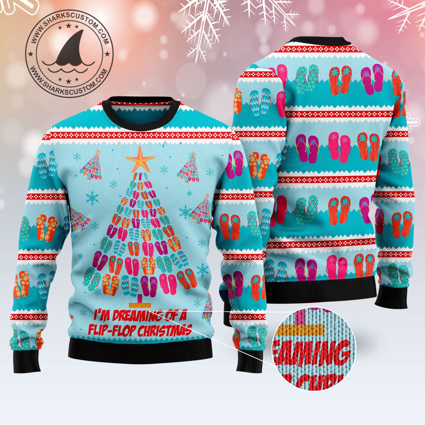 Flip-flops Christmas Tree T2010 Ugly Christmas Sweater