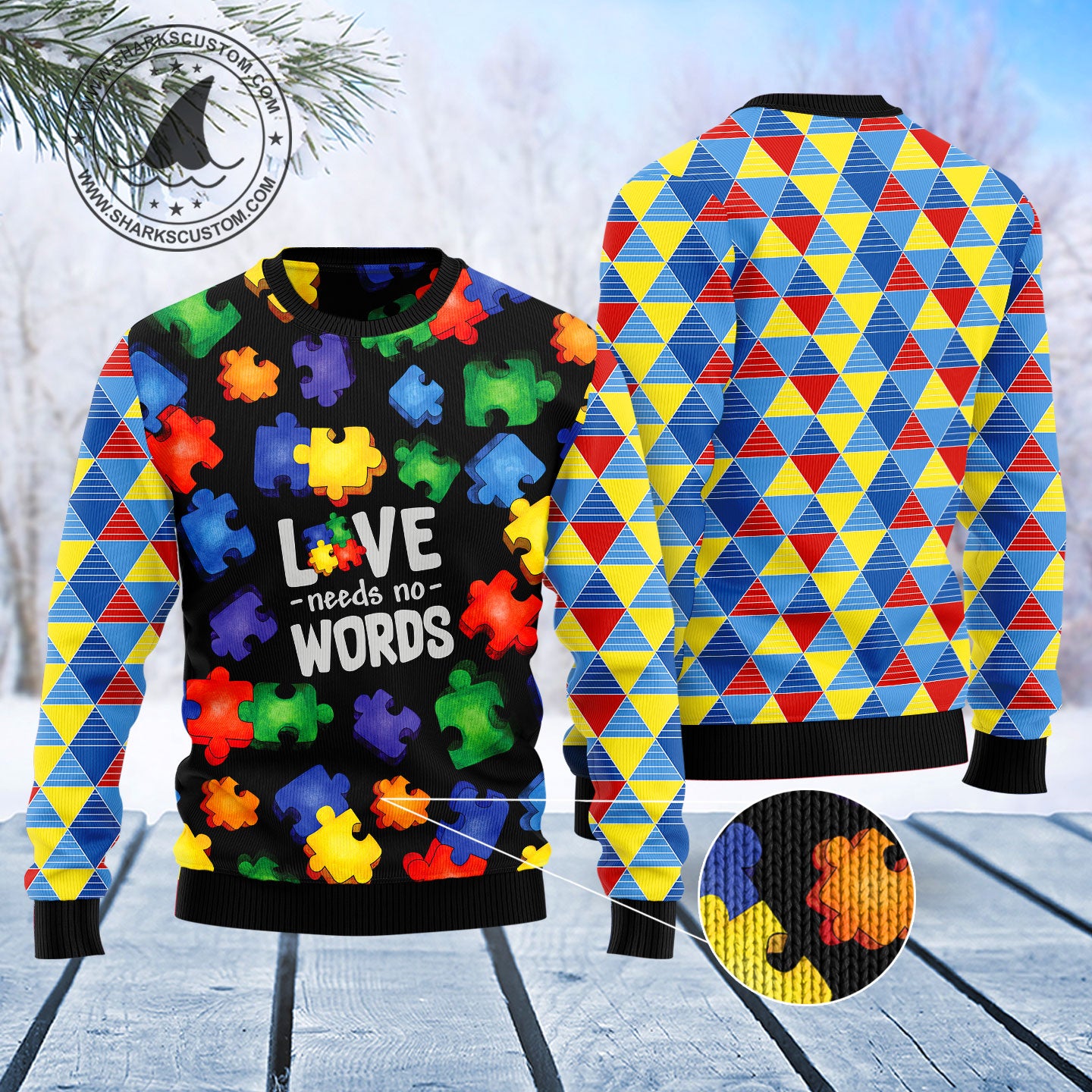 Autism Love T0211 Ugly Christmas Sweater