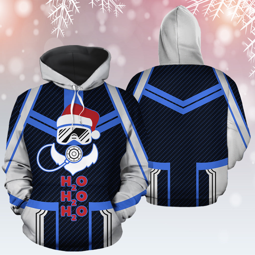 Scuba Diving Hohoho T3011 unisex womens & mens, couples matching, friends, funny family sublimation 3D hoodie christmas holiday gifts (plus size available)